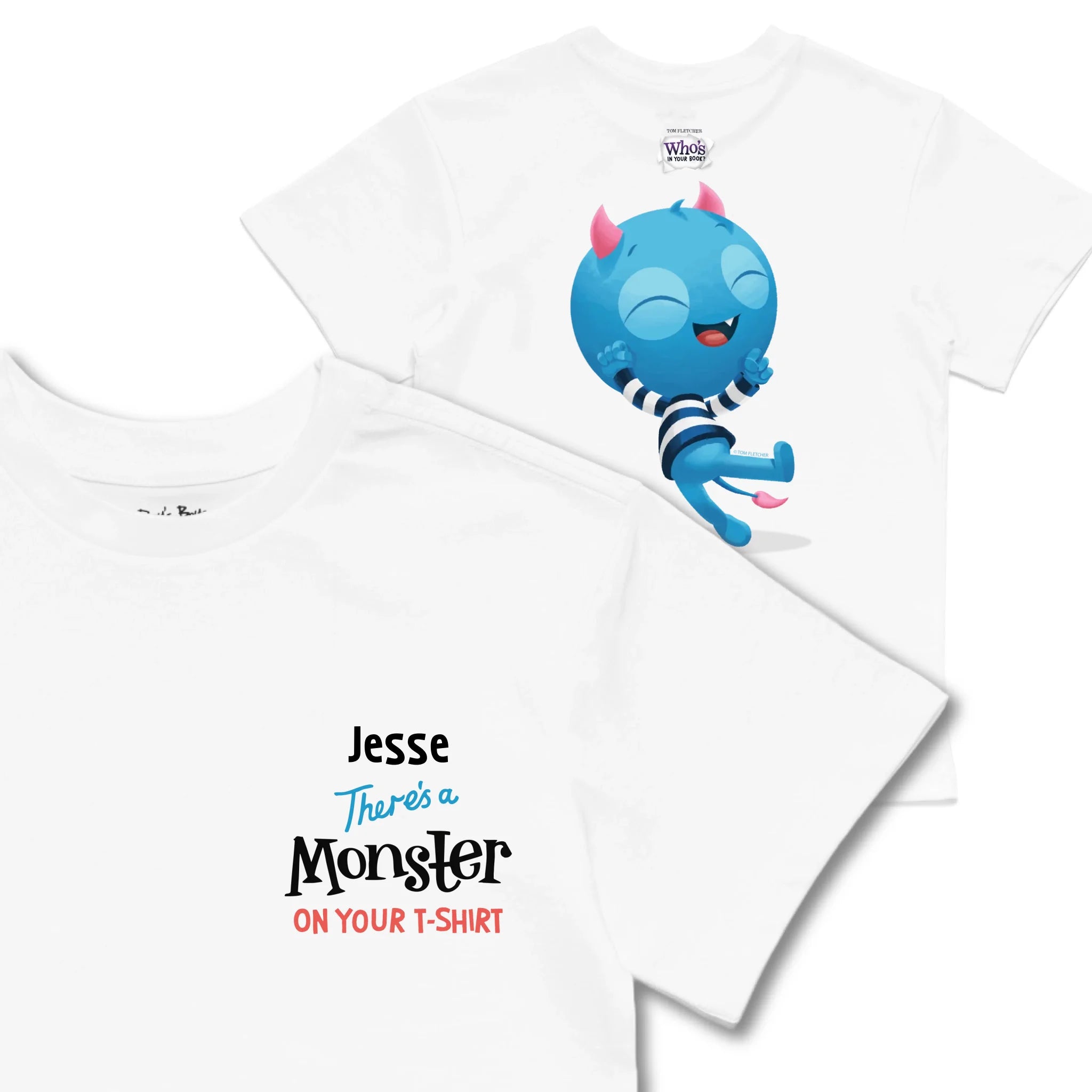 Kids TSHIRT Main Image Front and Back_White frontback back view