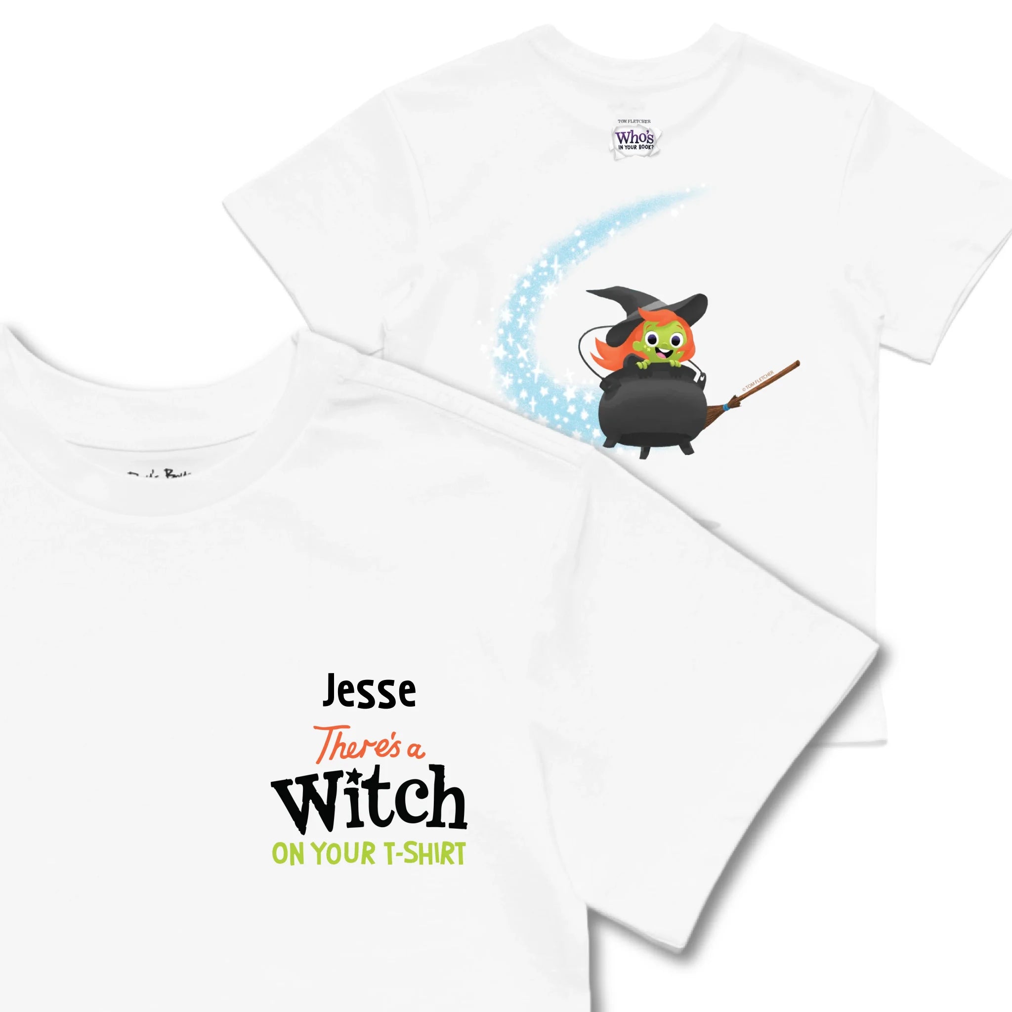 Kids TSHIRT Main Image Front and Back_White frontback back view