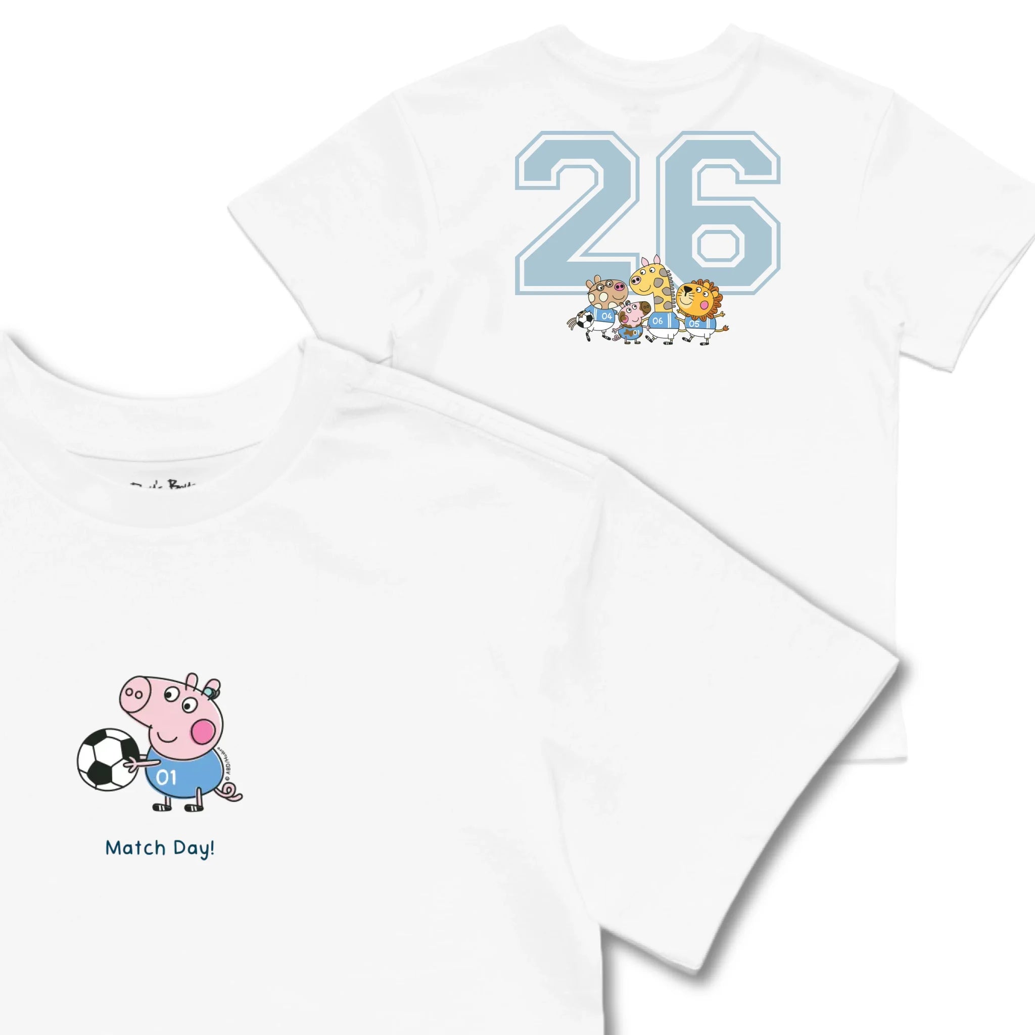 Kids TSHIRT Main Image Front and Back_White frontback back view