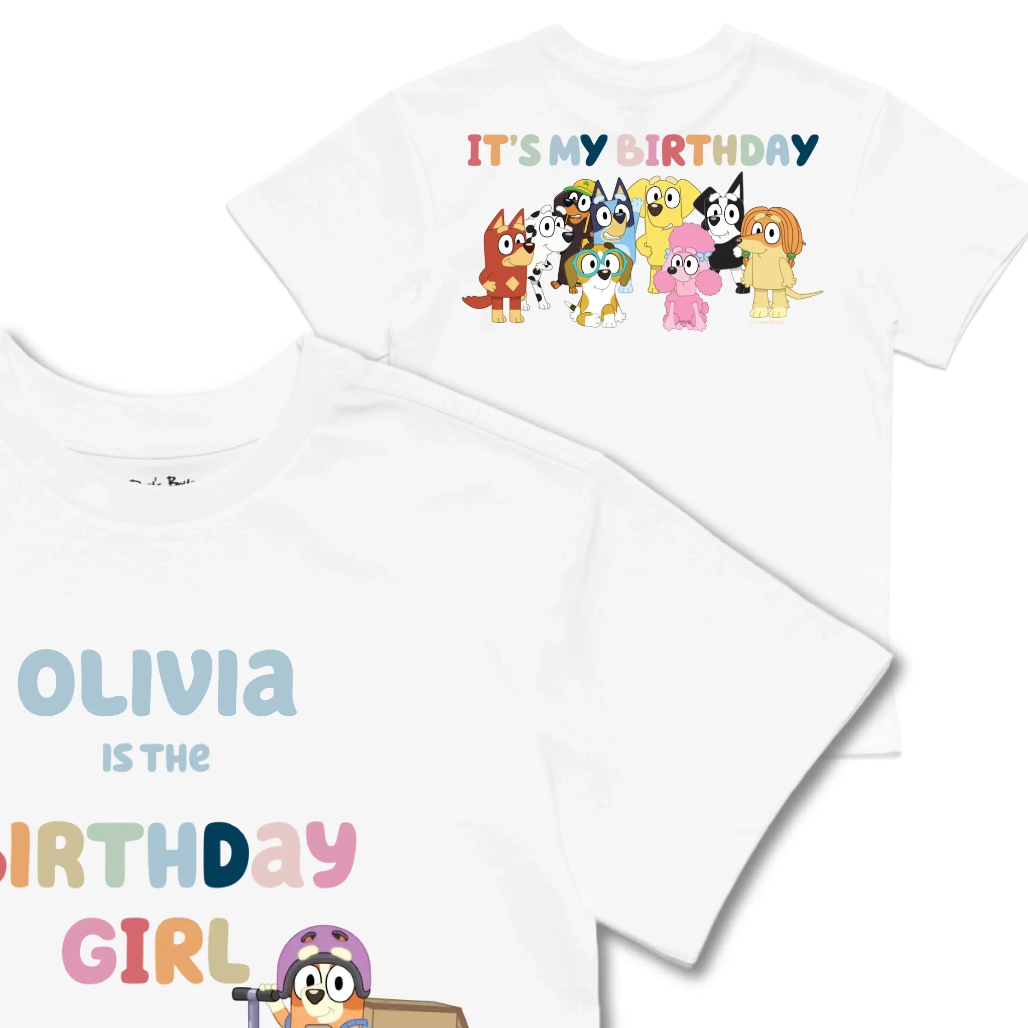 Kids TSHIRT Main Image Front and Back_White frontback back view