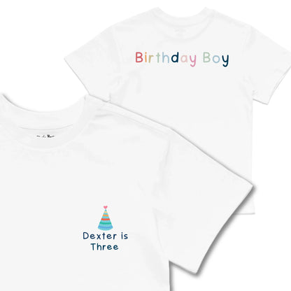 Kids TSHIRT Main Image Front and Back_White frontback back view