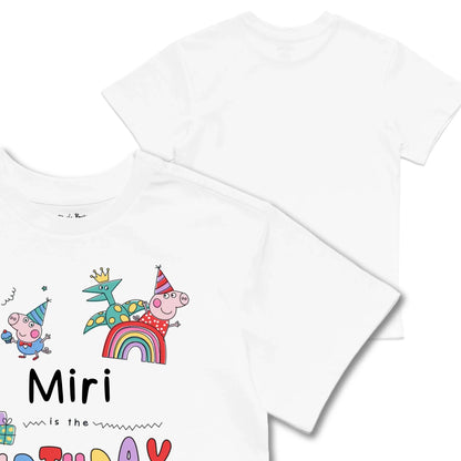 Kids TSHIRT Main Image Front and Back_White frontback back view