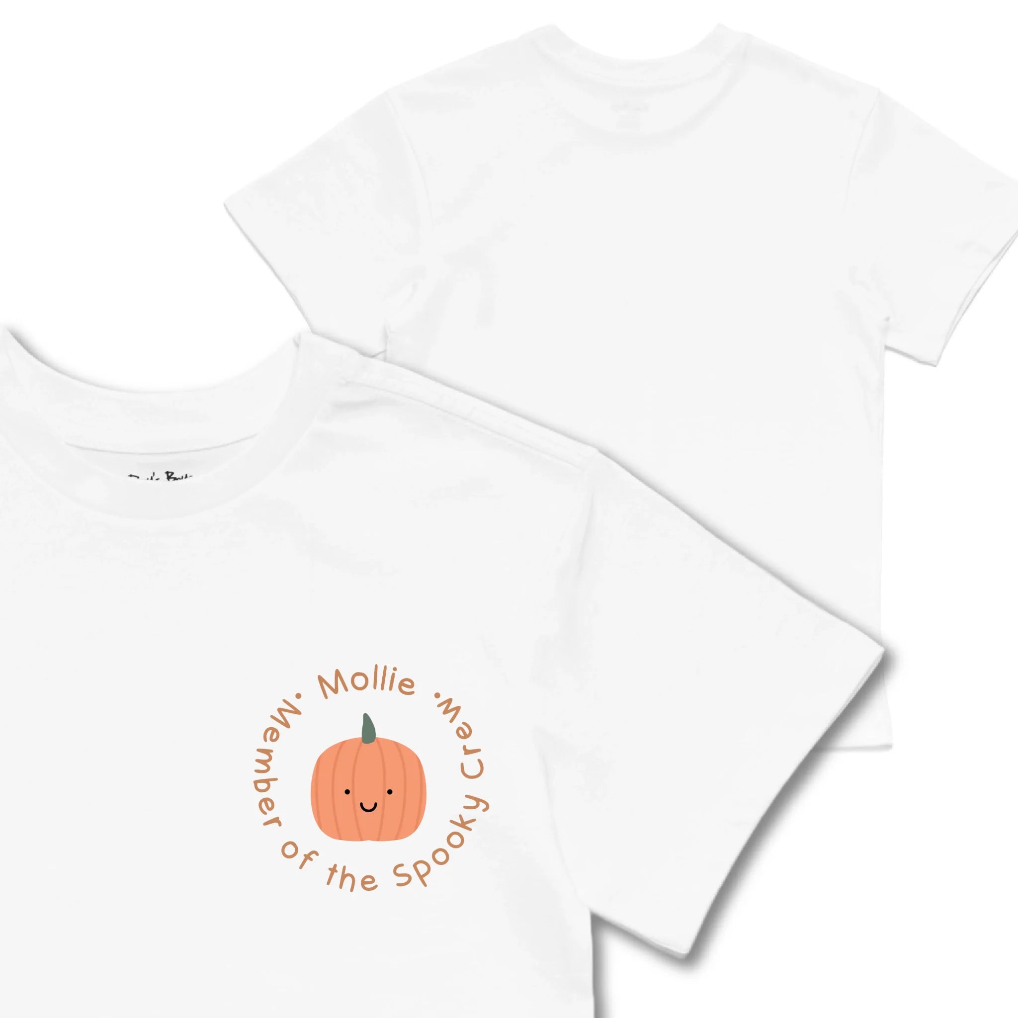 Kids TSHIRT Main Image Front and Back_White frontback back view