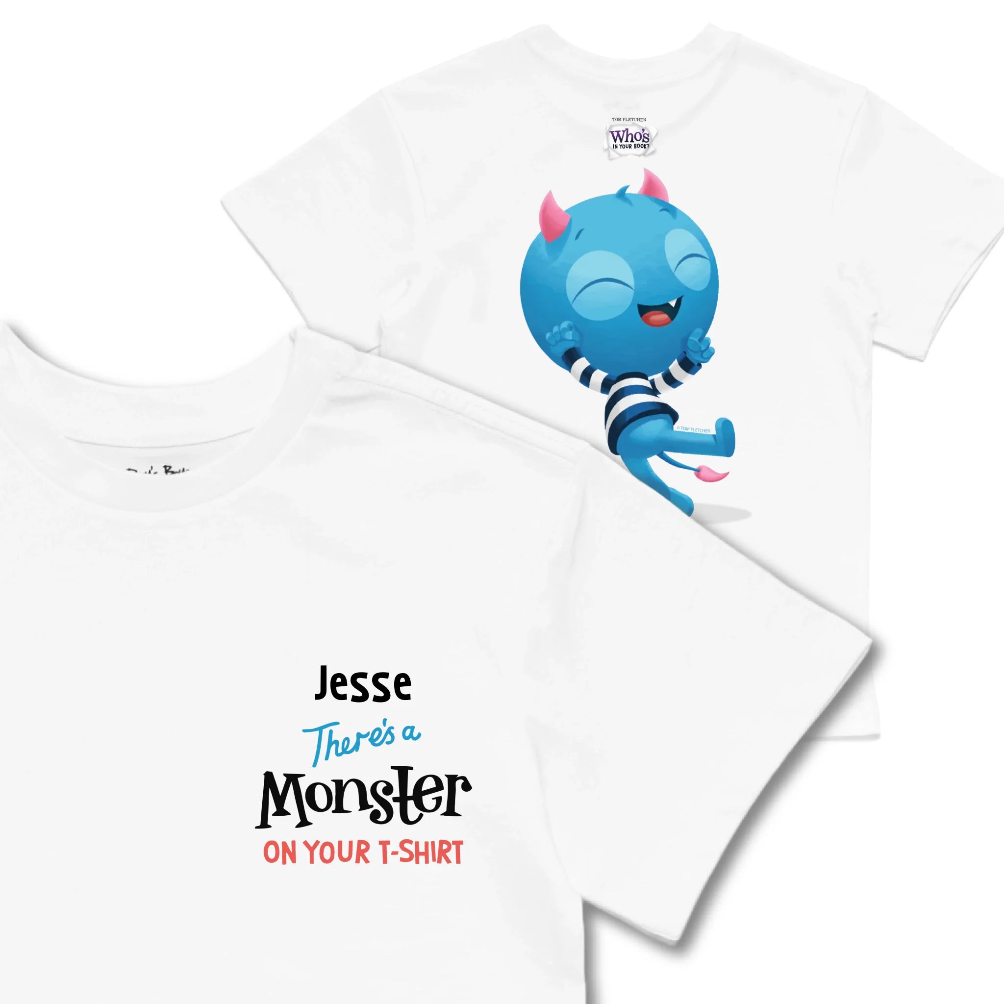 Kids TSHIRT Main Image Front and Back_White frontback back view