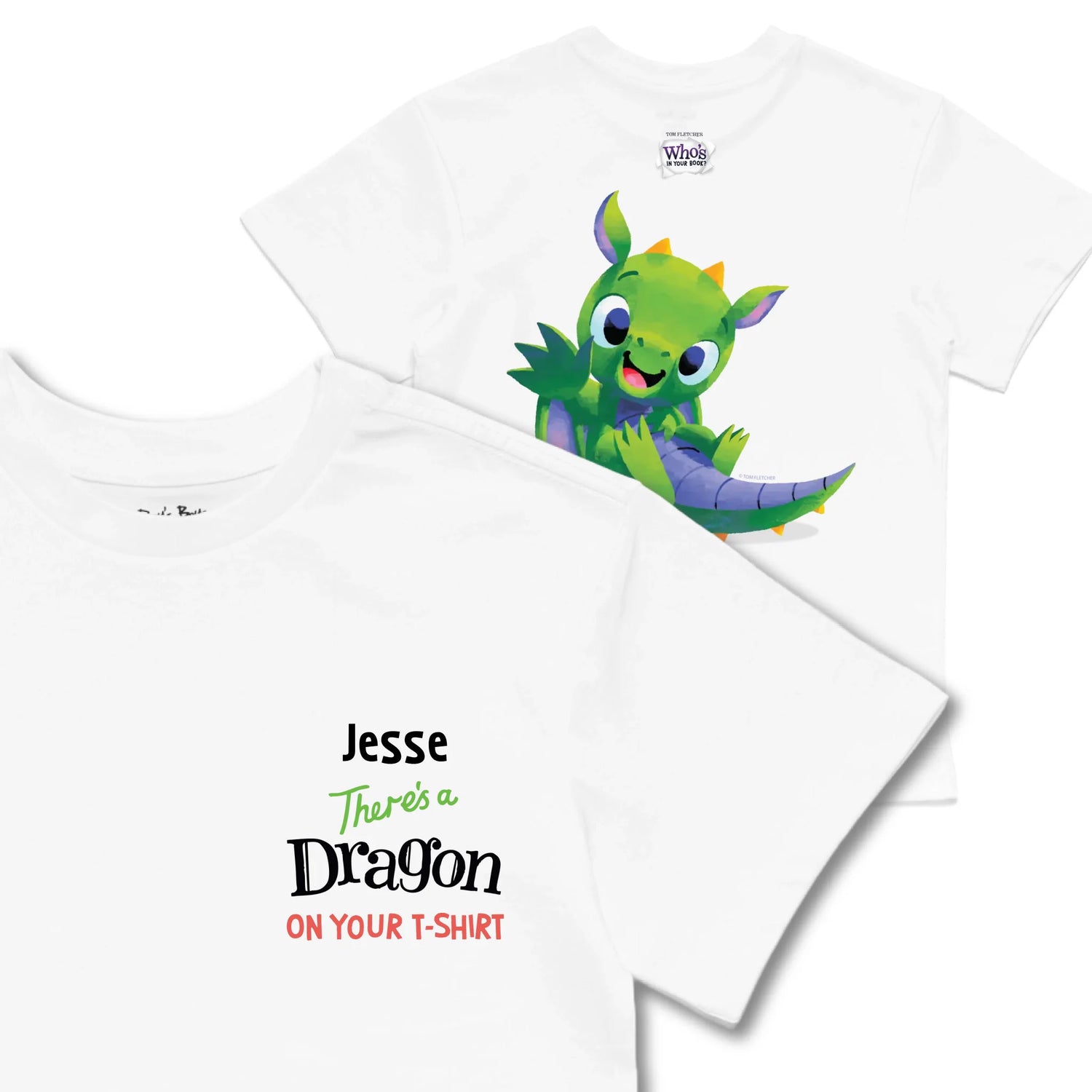 Kids TSHIRT Main Image Front and Back_White frontback back view