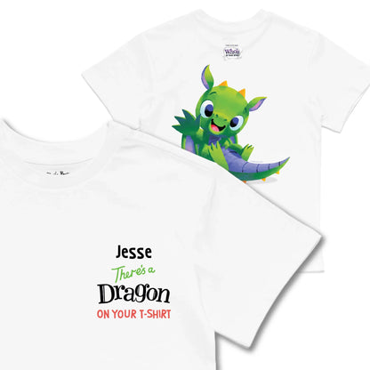 Kids TSHIRT Main Image Front and Back_White frontback back view