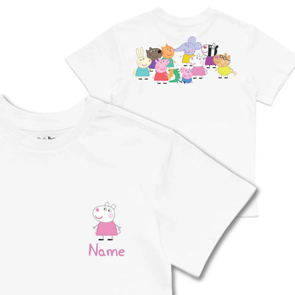Kids TSHIRT Main Image Front and Back_White frontback back view