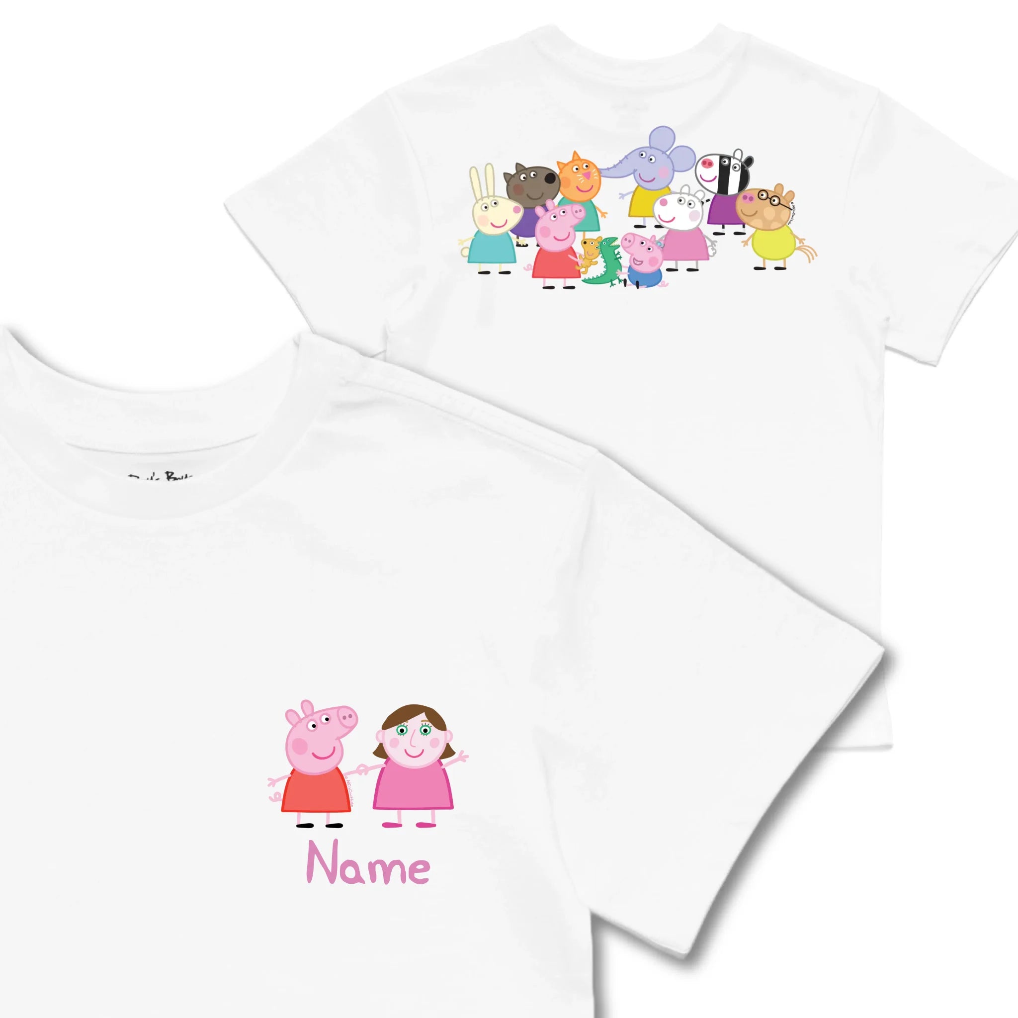 Kids TSHIRT Main Image Front and Back_White frontback back view