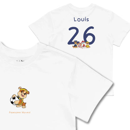 Kids TSHIRT Main Image Front and Back_White frontback back view