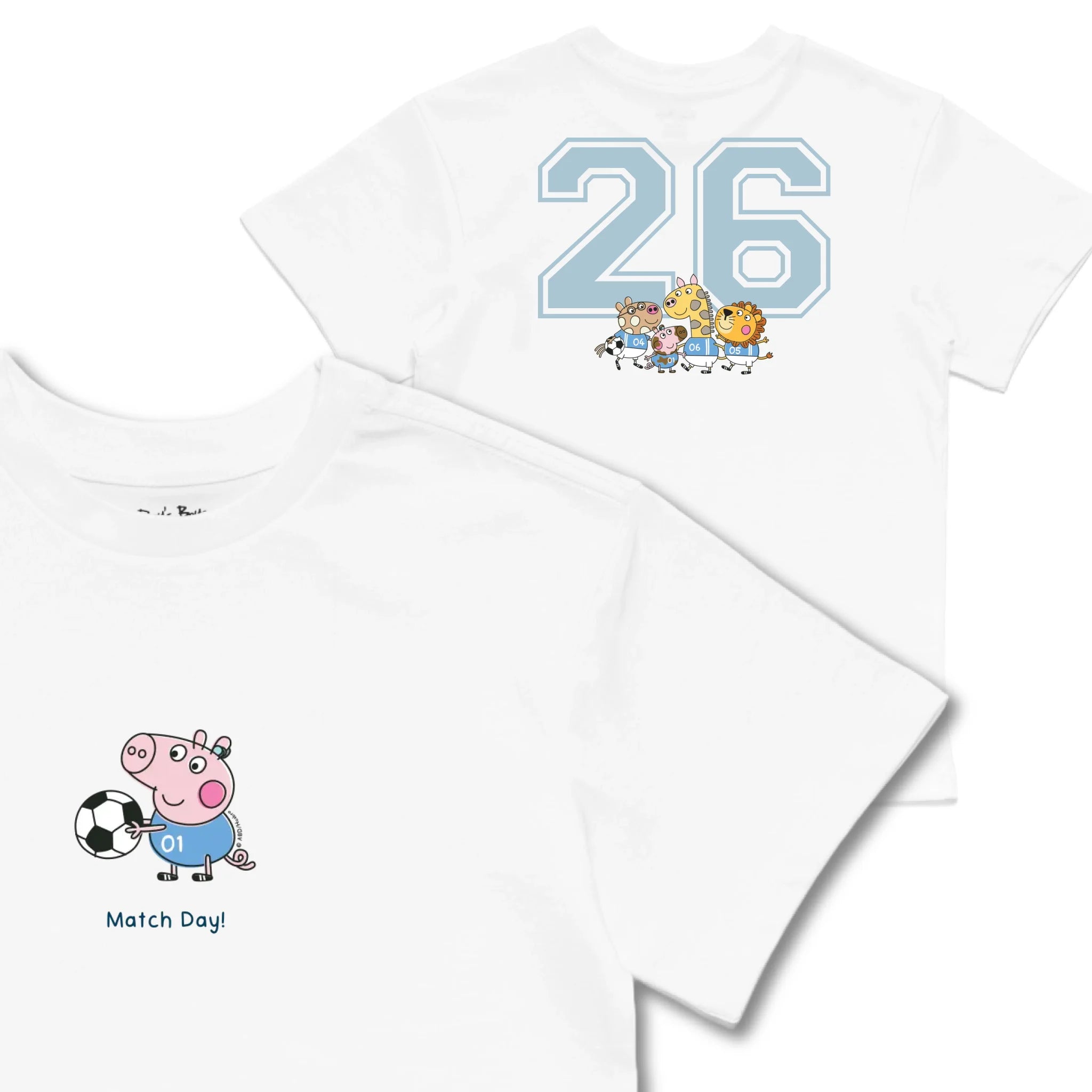 Kids TSHIRT Main Image Front and Back_White frontback back view