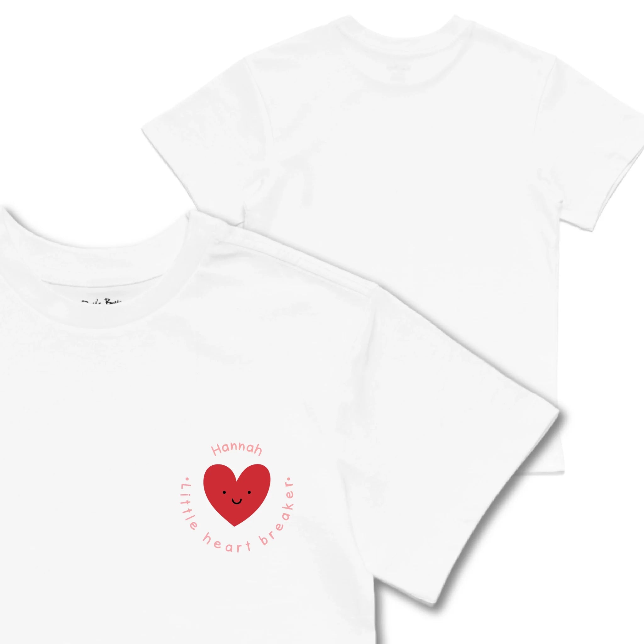 Kids TSHIRT Main Image Front and Back_White frontback back view