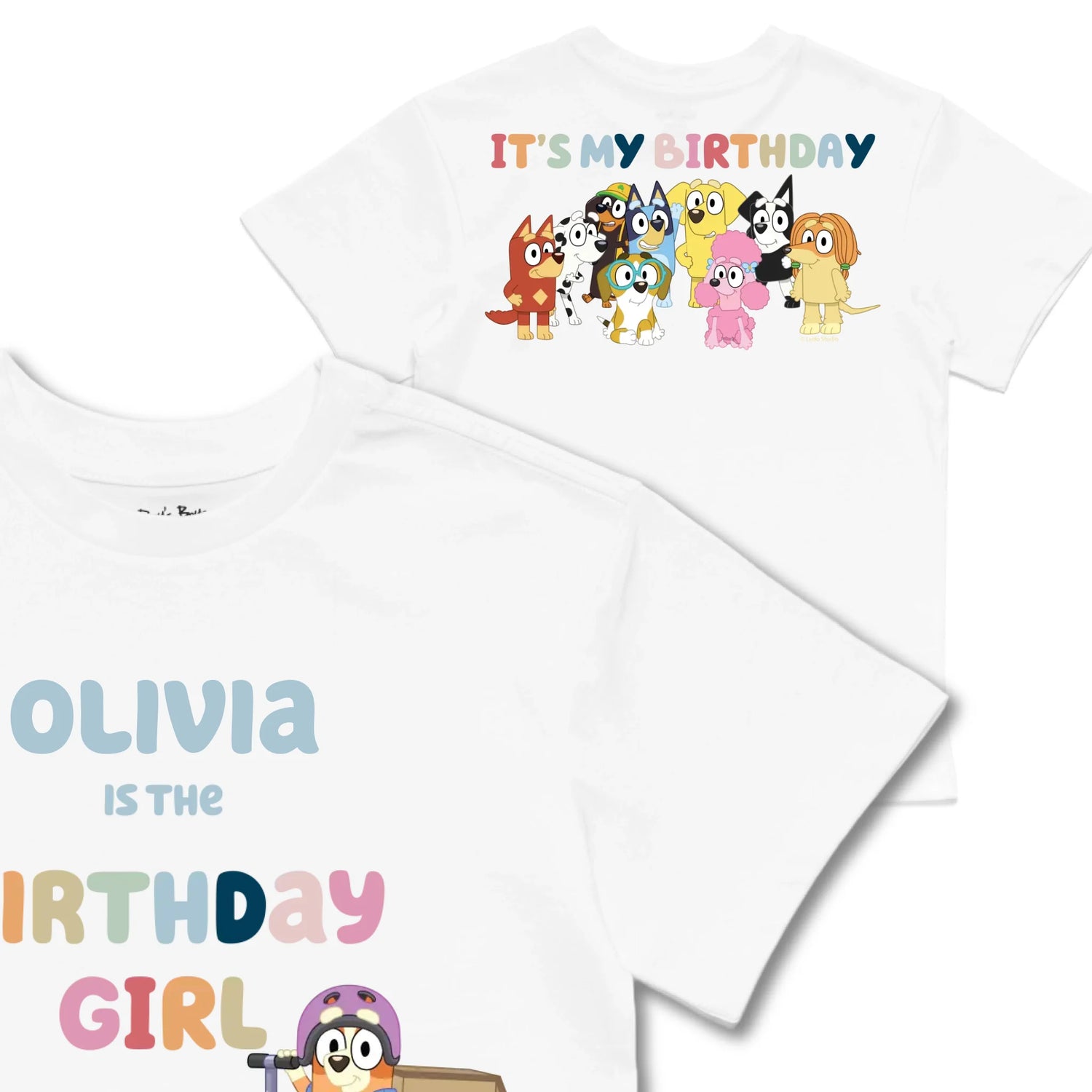Kids TSHIRT Main Image Front and Back_White frontback back view