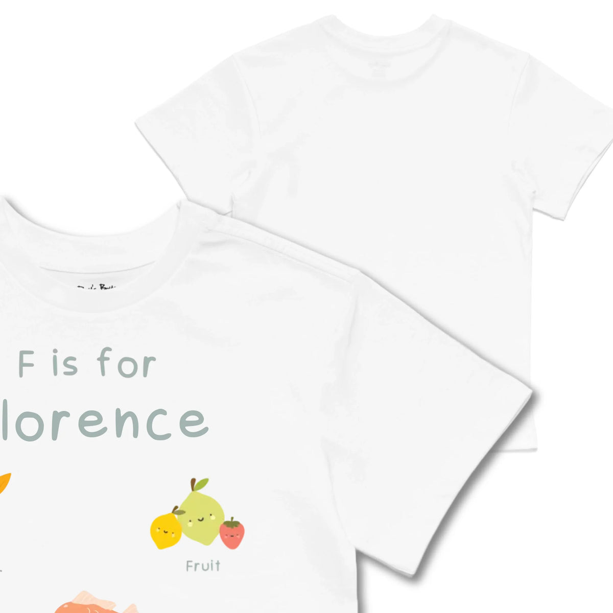 Kids TSHIRT Main Image Front and Back_White frontback back view