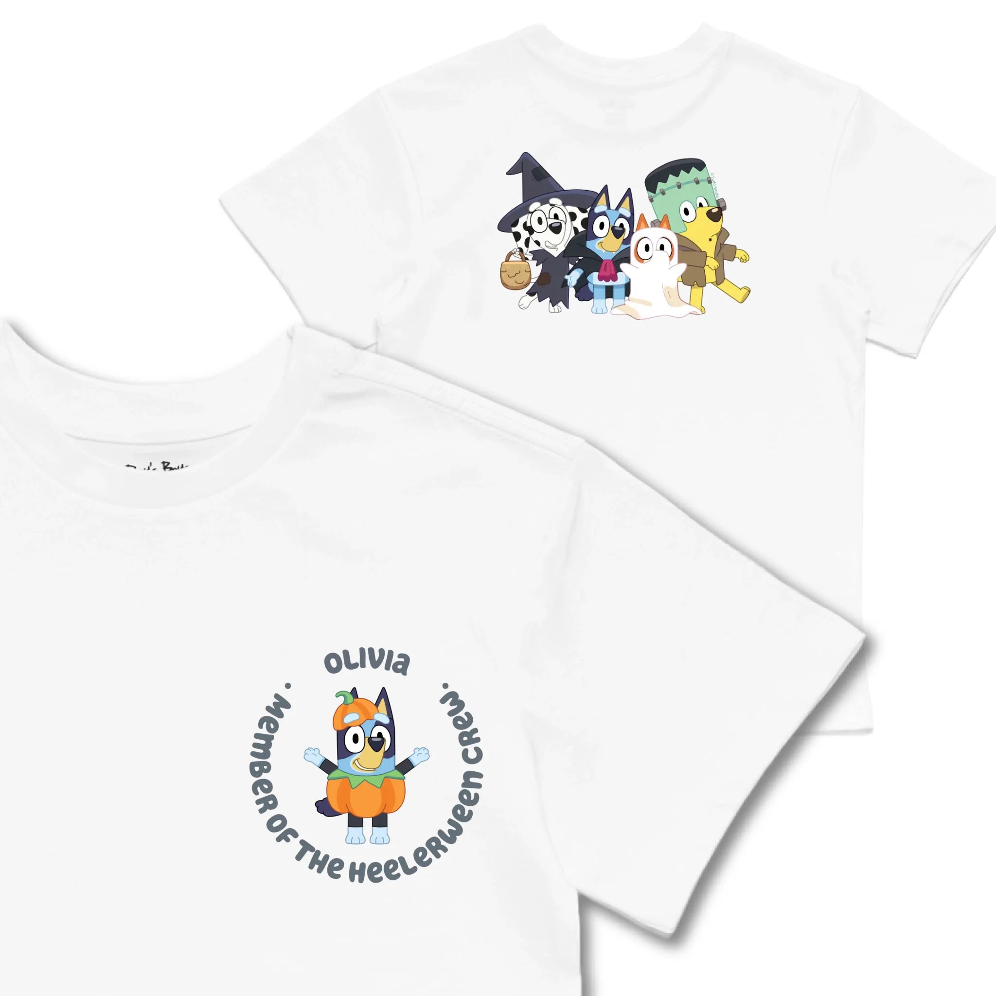 Kids TSHIRT Main Image Front and Back_White frontback back view
