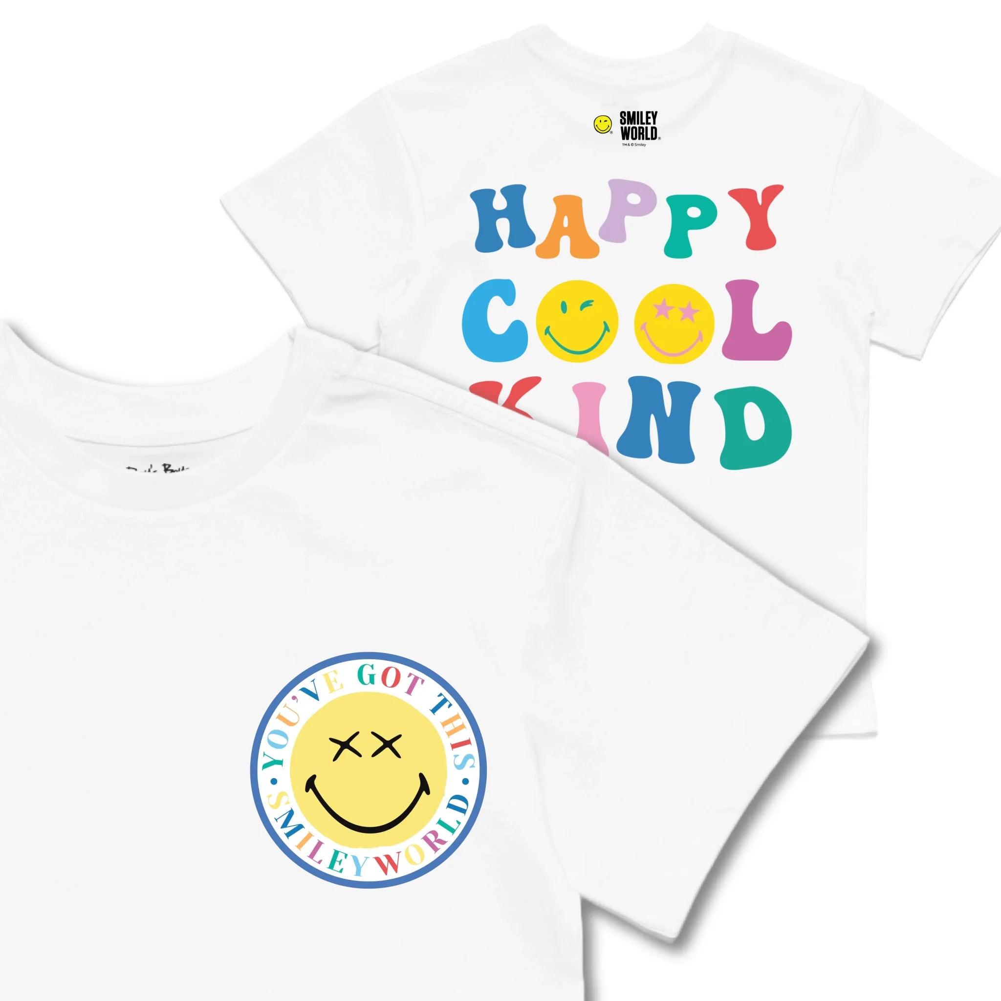 Kids TSHIRT Main Image Front and Back_White frontback back view
