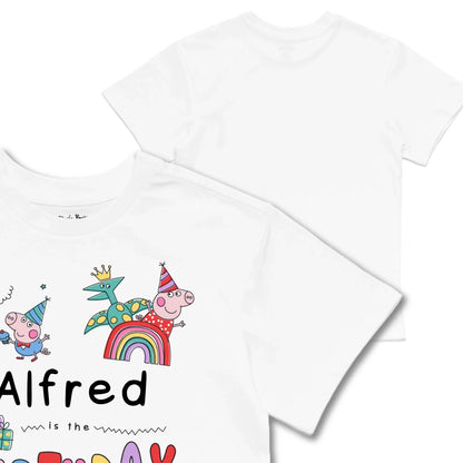 Kids TSHIRT Main Image Front and Back_White frontback back view