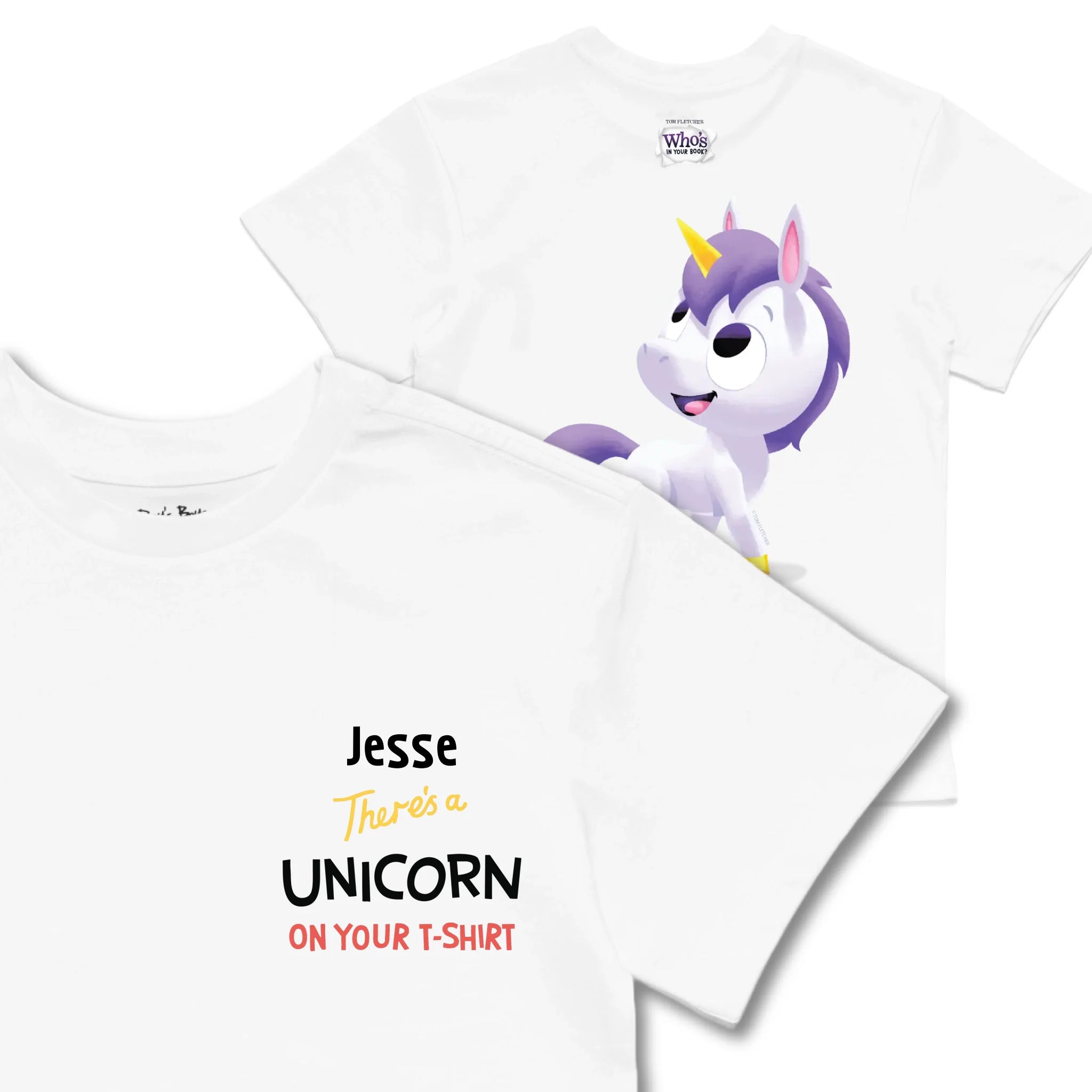 Kids TSHIRT Main Image Front and Back_White frontback back view