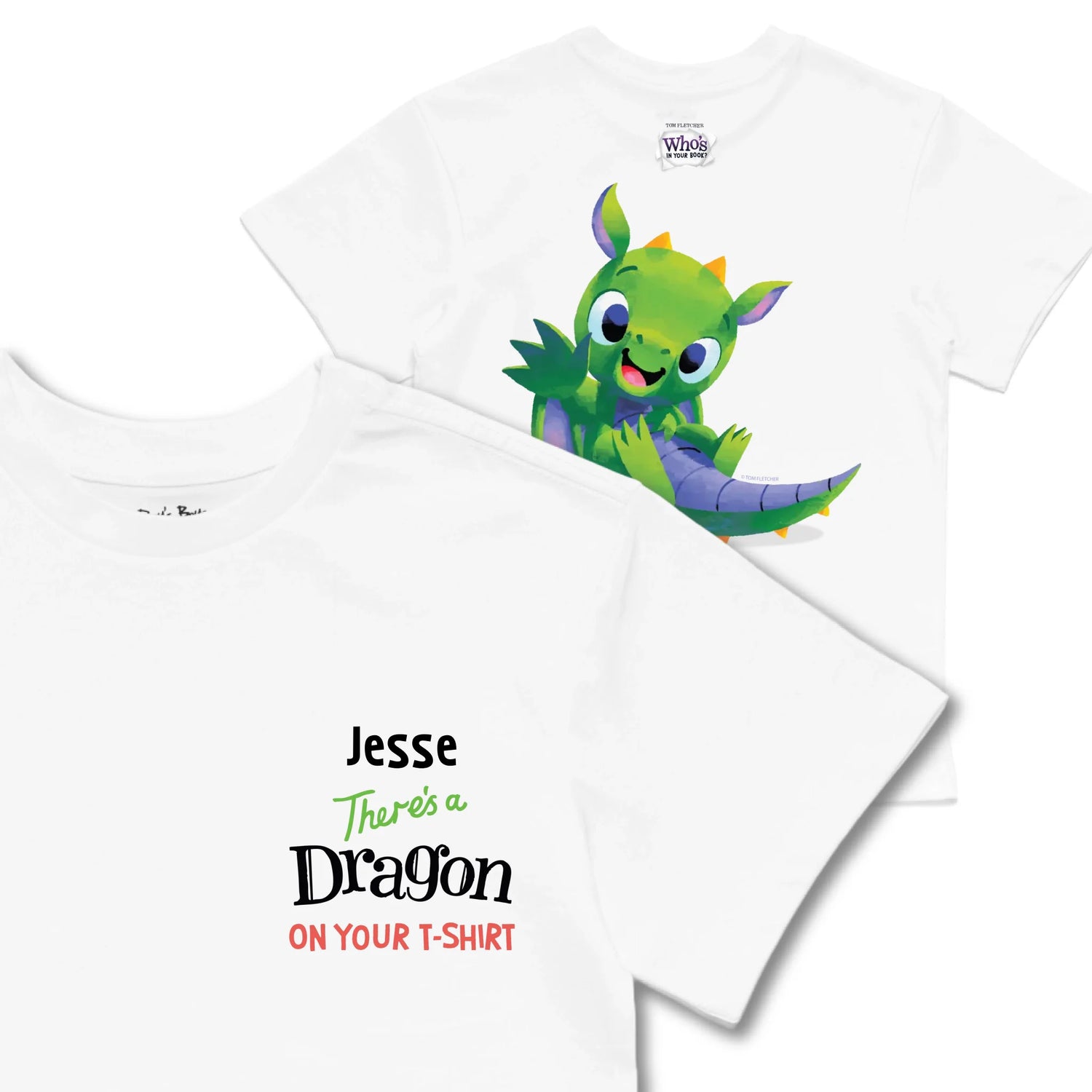 Kids TSHIRT Main Image Front and Back_White frontback back view