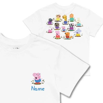 Kids TSHIRT Main Image Front and Back_White frontback back view