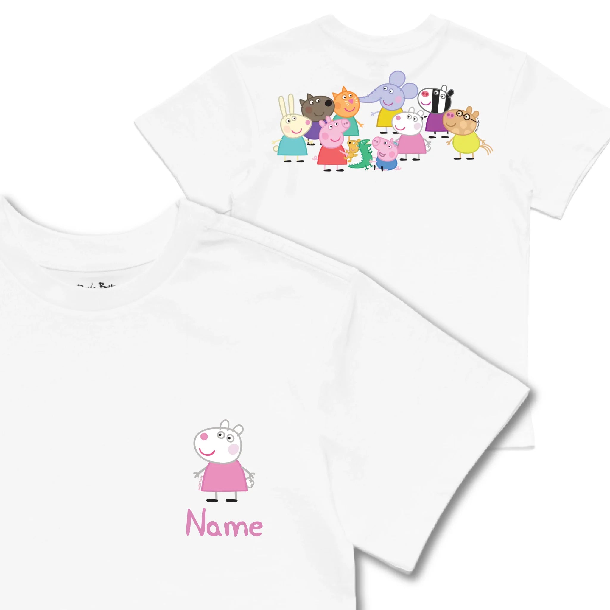 Kids TSHIRT Main Image Front and Back_White frontback back view