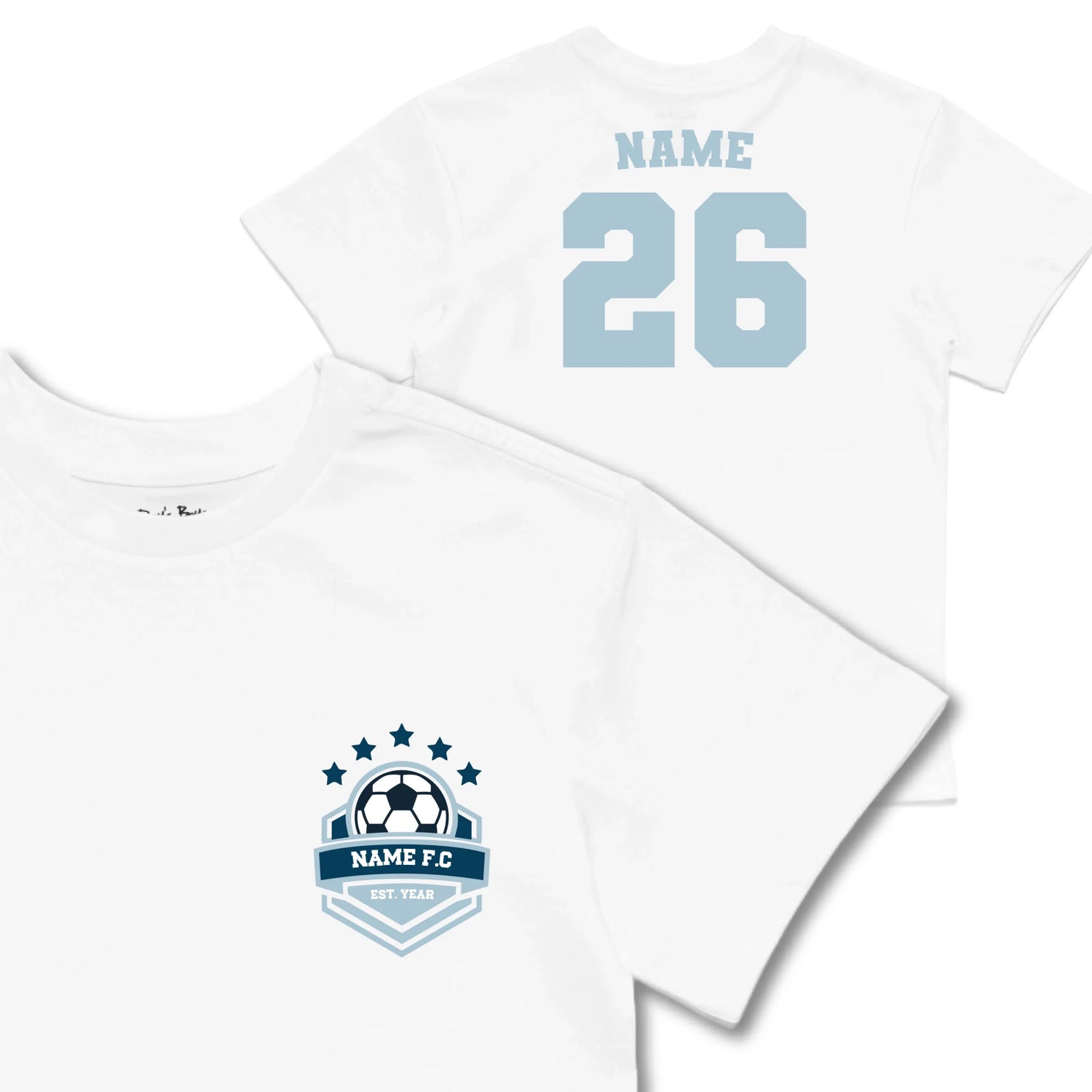 Kids TSHIRT Main Image Front and Back_White frontback back view