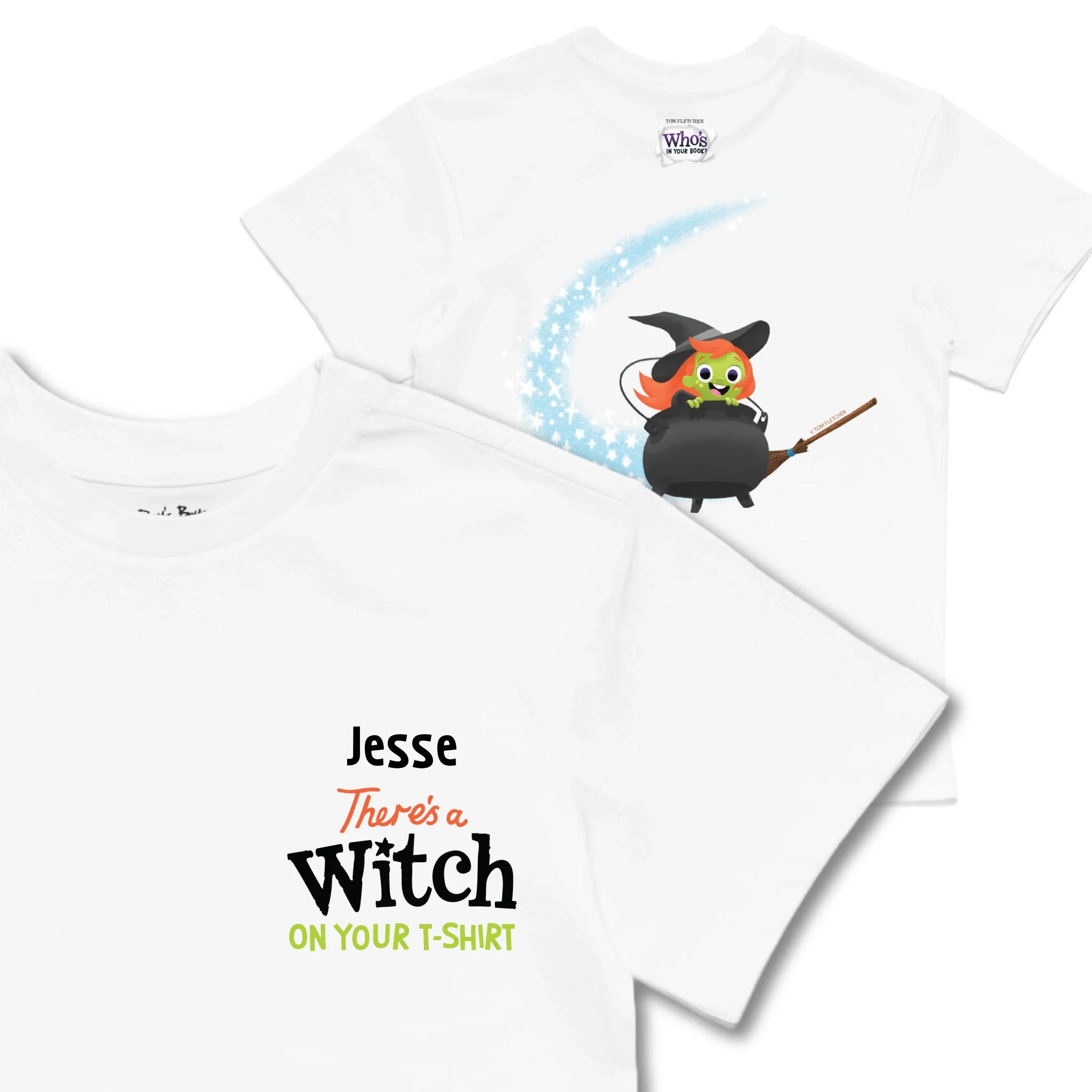 Kids TSHIRT Main Image Front and Back_White frontback back view