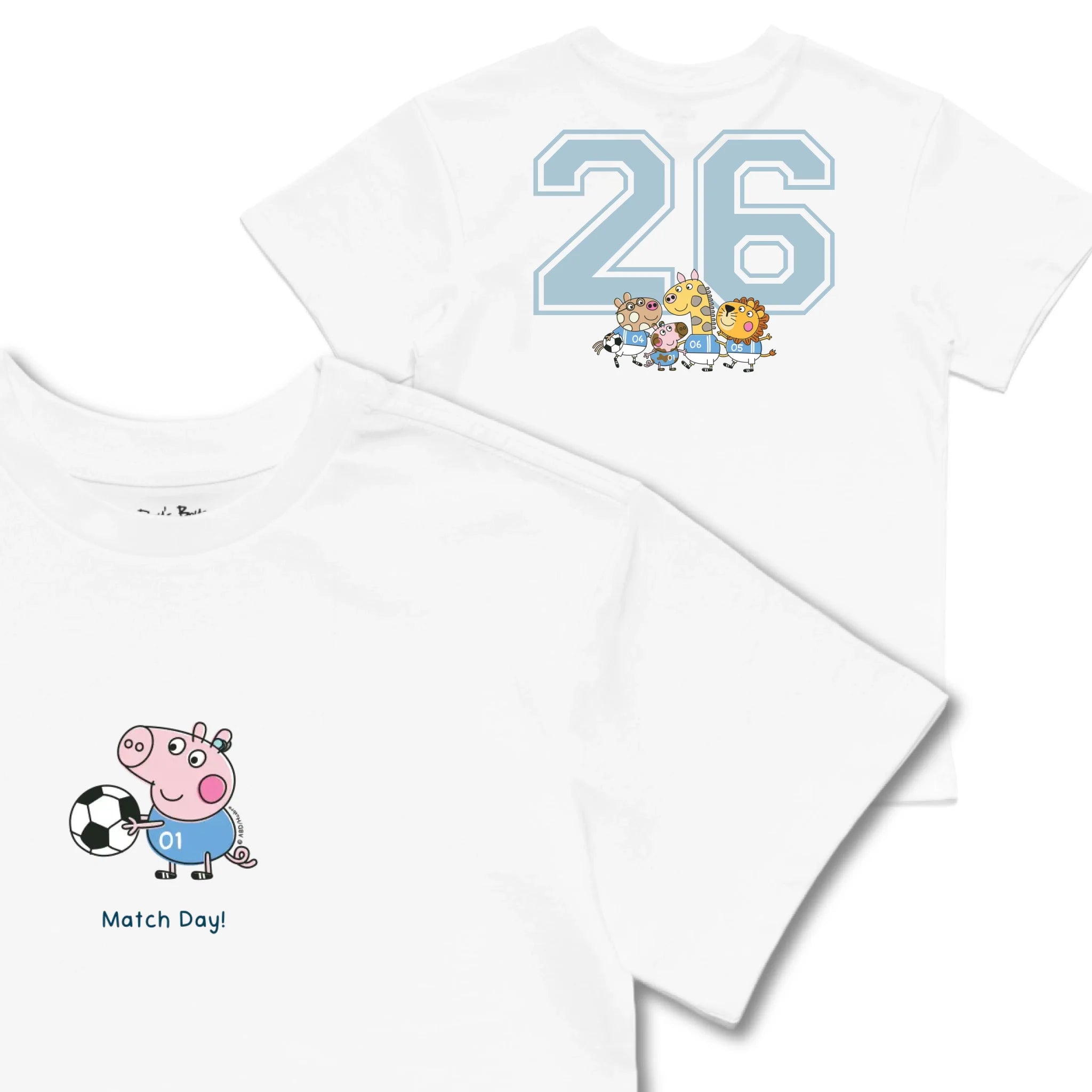 Kids TSHIRT Main Image Front and Back_White frontback back view