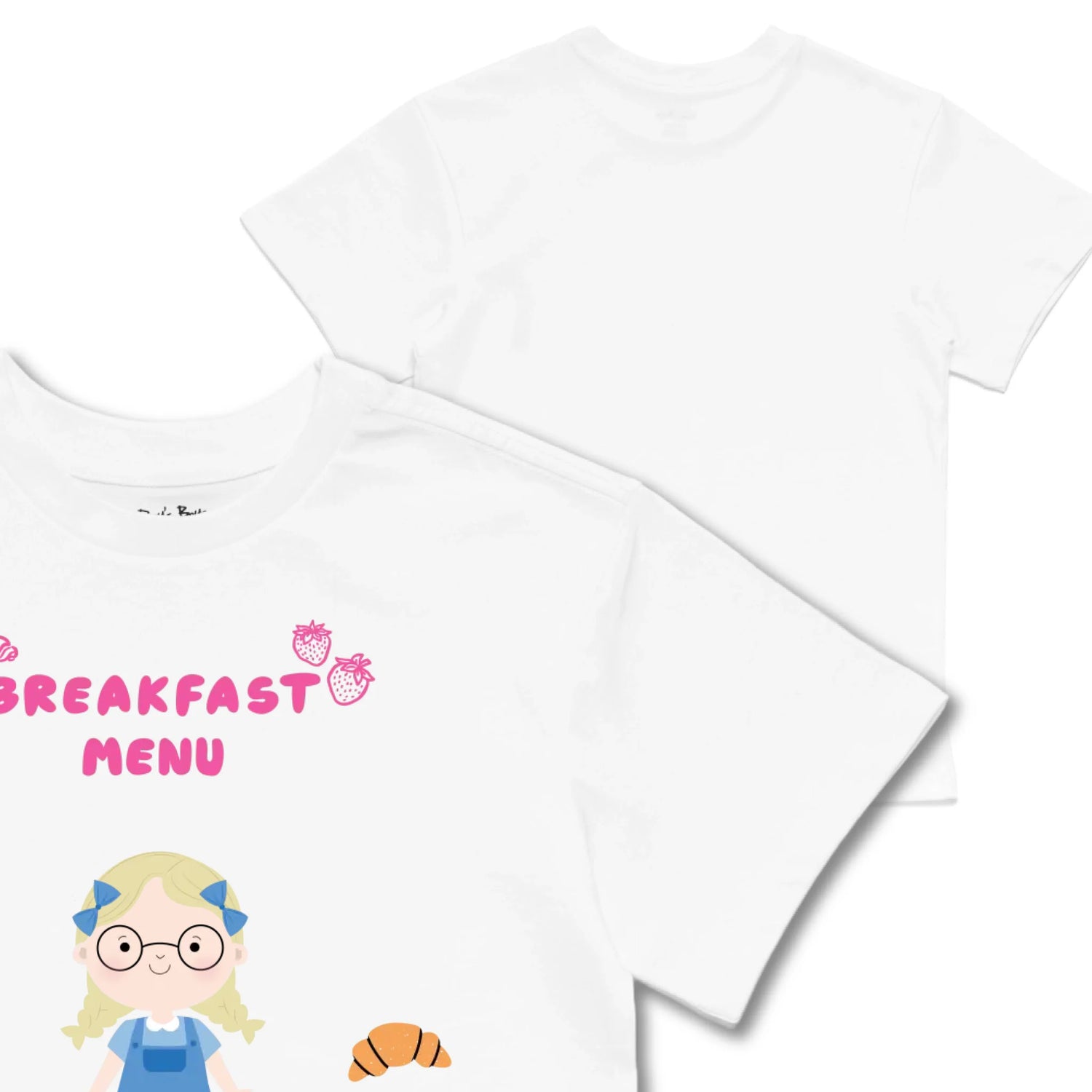 Kids TSHIRT Main Image Front and Back_White frontback back view