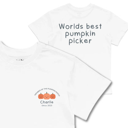 Kids TSHIRT Main Image Front and Back_White frontback back view
