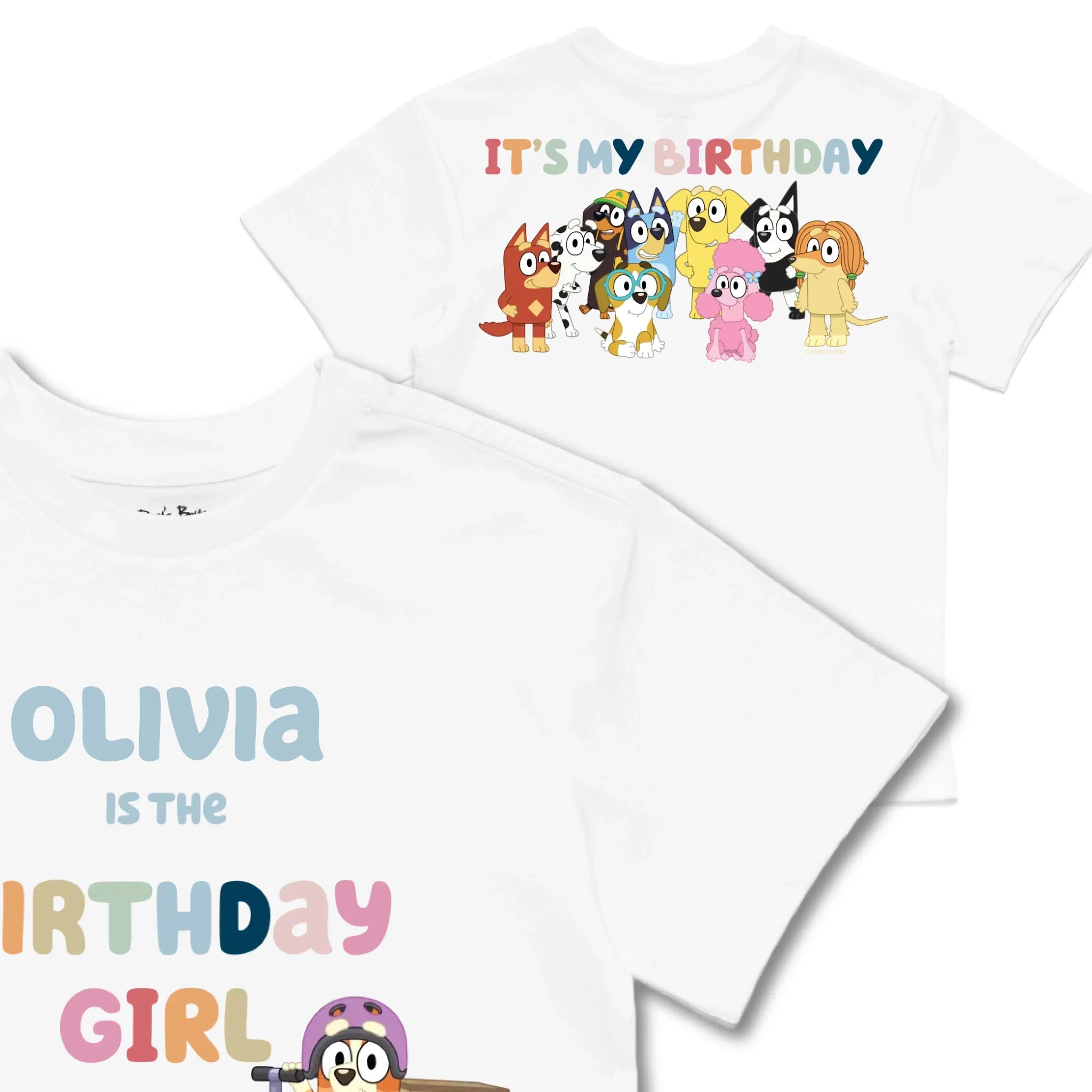 Kids TSHIRT Main Image Front and Back_White frontback back view