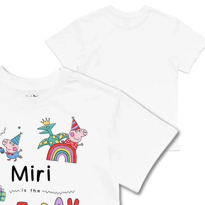 Kids TSHIRT Main Image Front and Back_White frontback back view