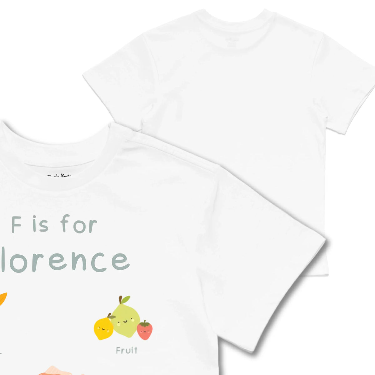 Kids TSHIRT Main Image Front and Back_White frontback back view