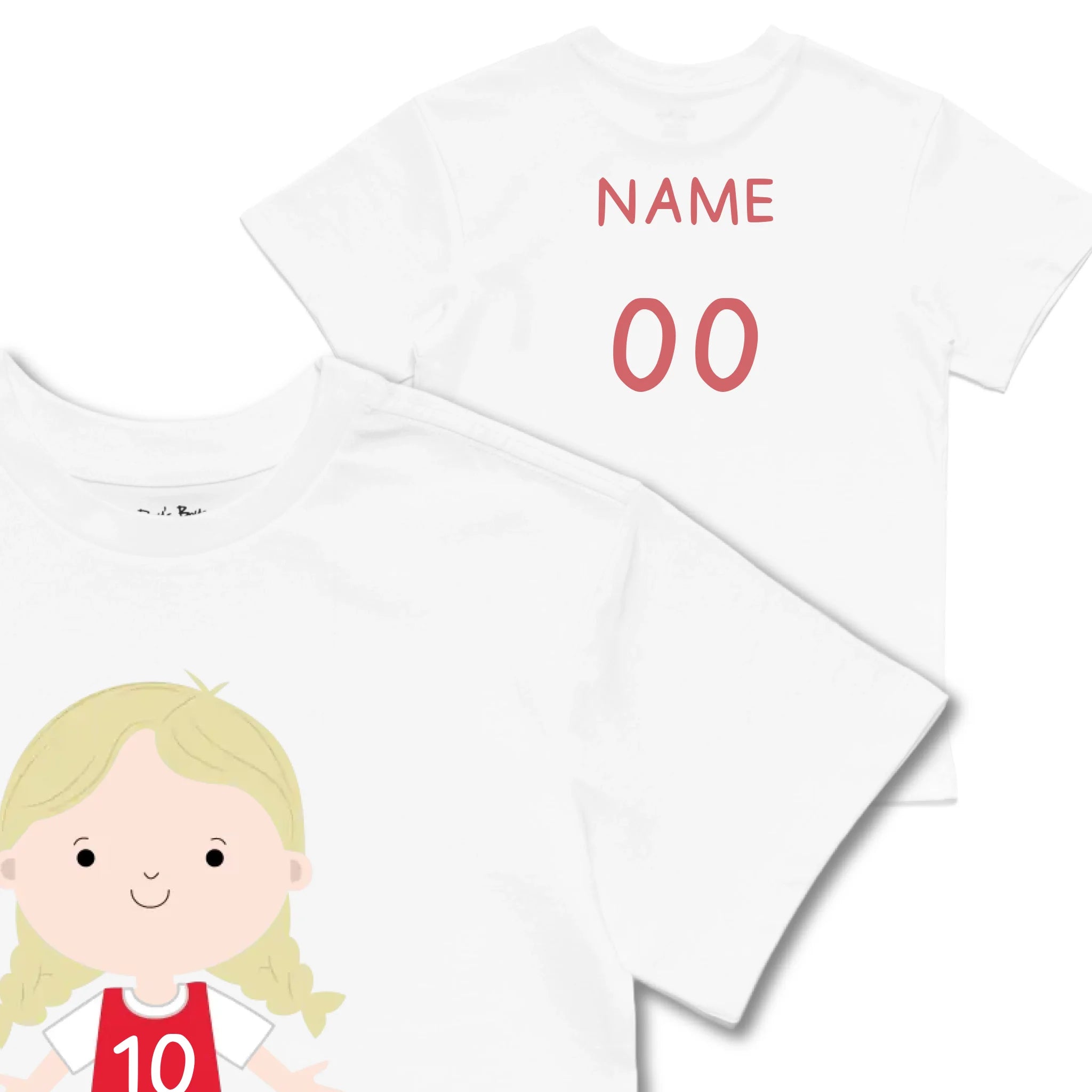 Kids TSHIRT Main Image Front and Back_White frontback back view