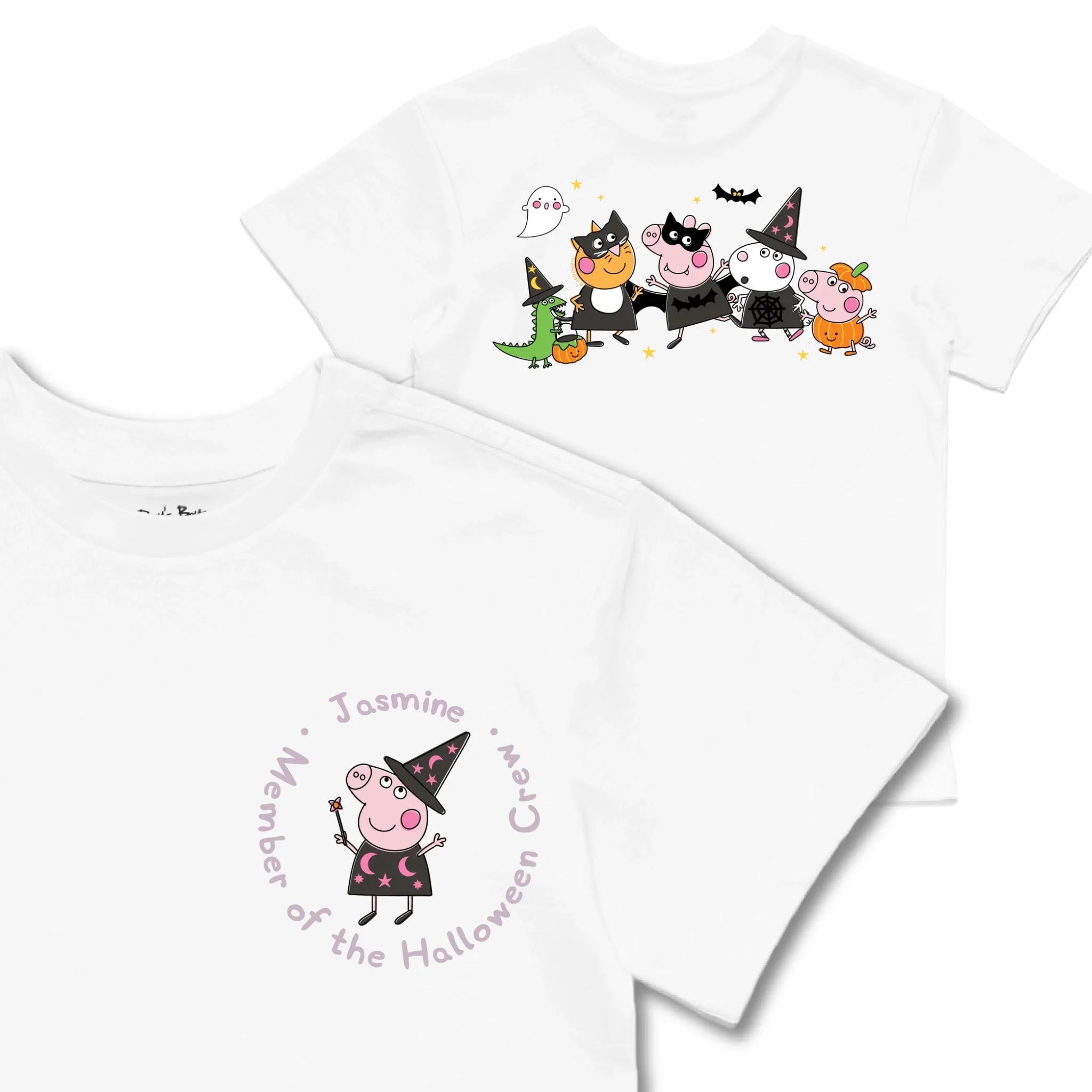 Kids TSHIRT Main Image Front and Back_White frontback back view