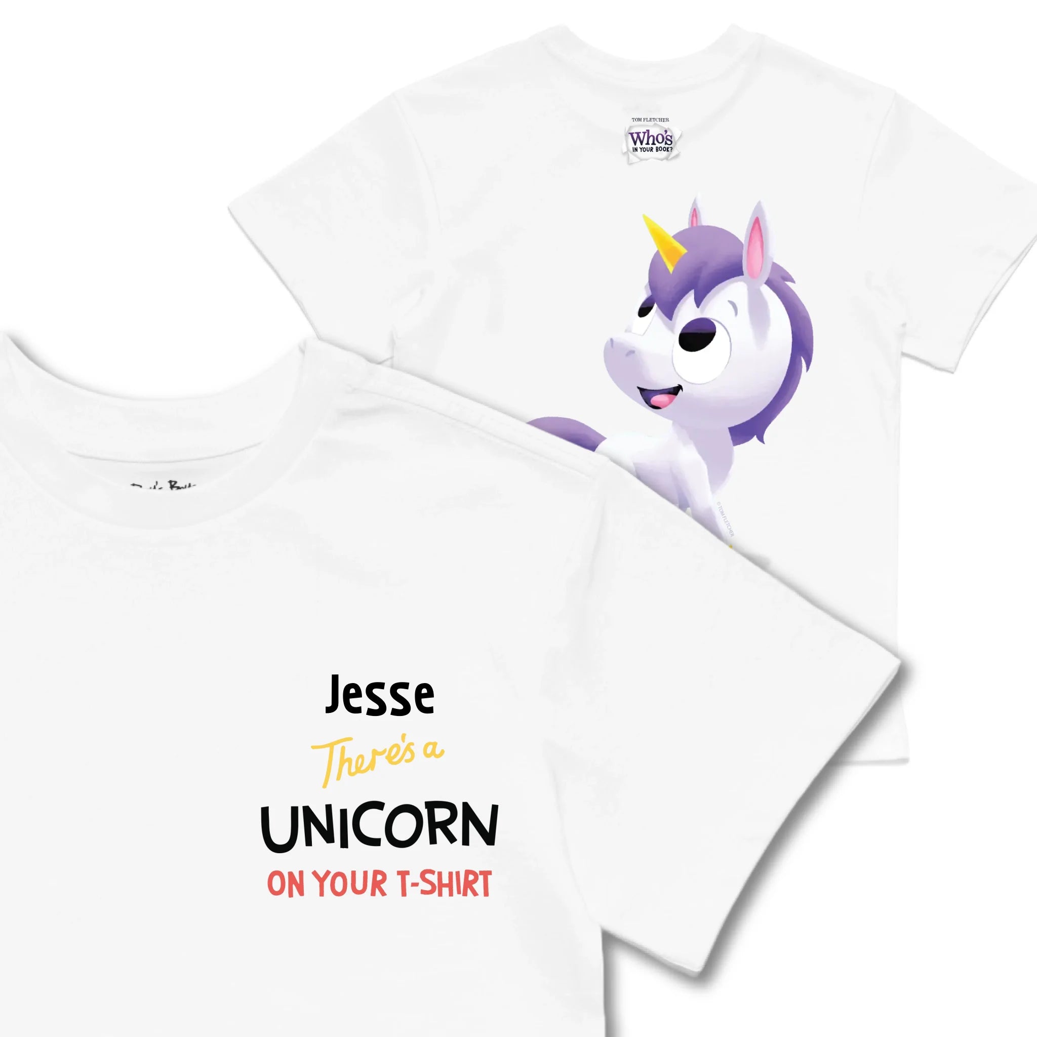 Kids TSHIRT Main Image Front and Back_White frontback back view