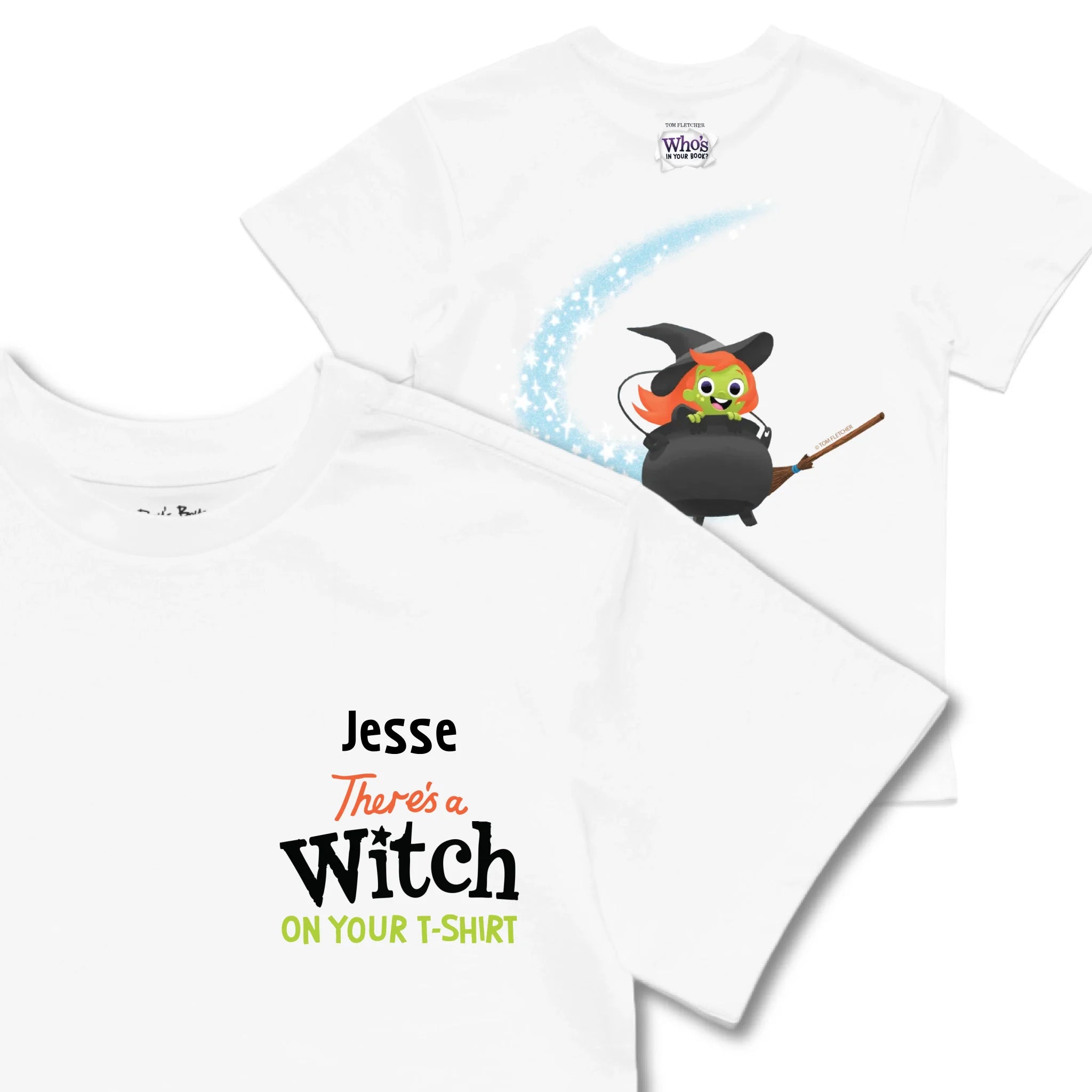 Kids TSHIRT Main Image Front and Back_White frontback back view
