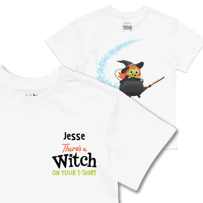 Kids TSHIRT Main Image Front and Back_White frontback back view