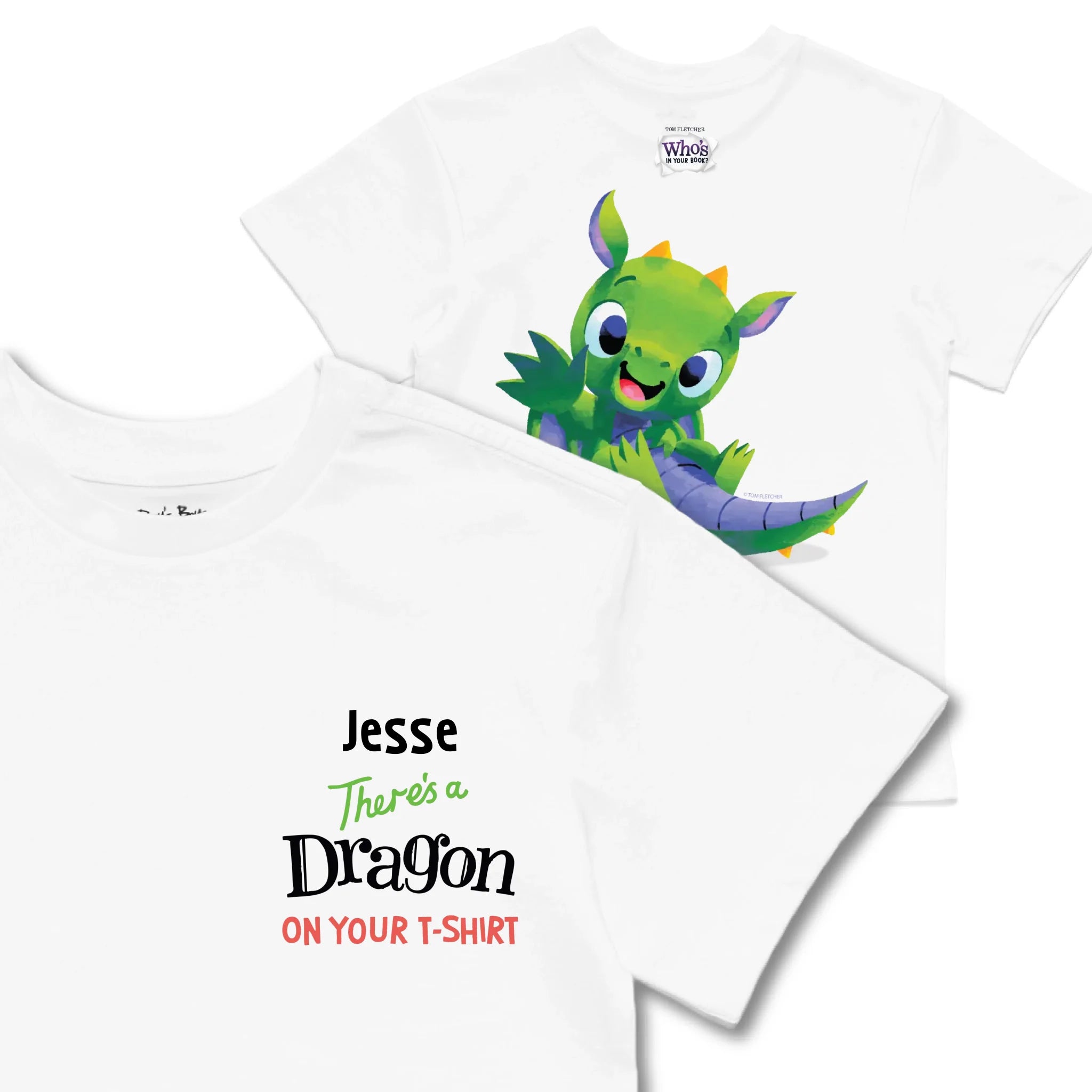 Kids TSHIRT Main Image Front and Back_White frontback back view