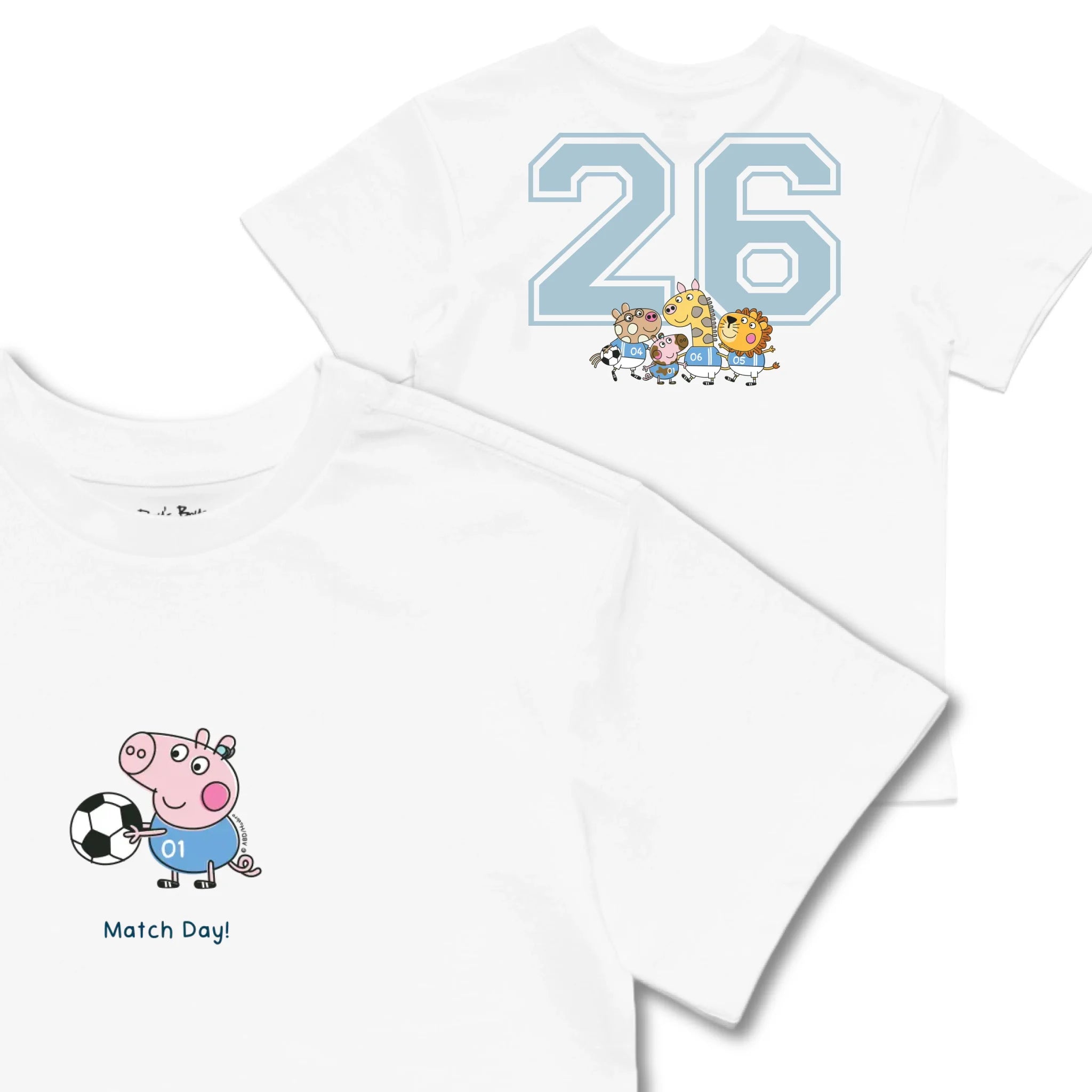 Kids TSHIRT Main Image Front and Back_White frontback back view