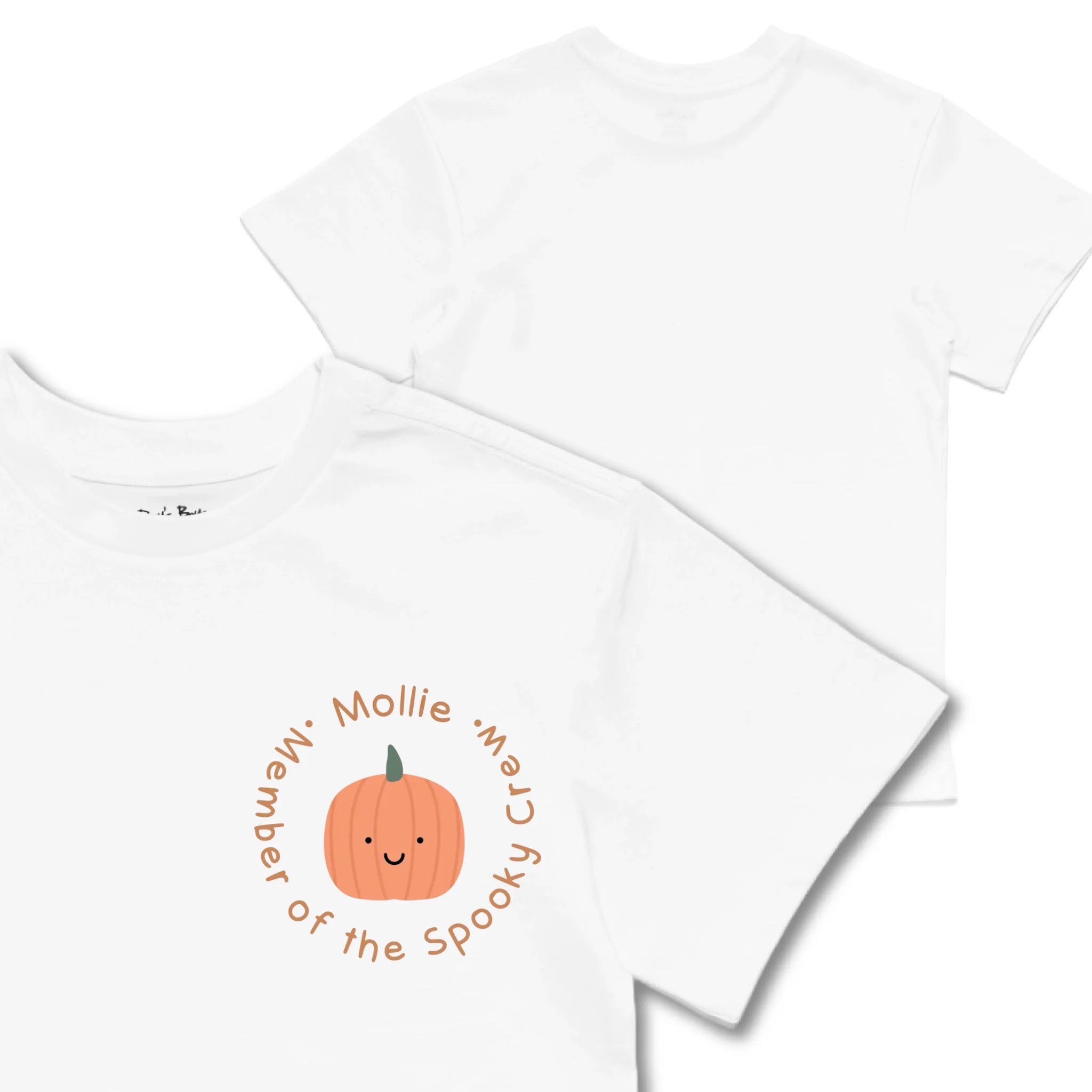 Kids TSHIRT Main Image Front and Back_White frontback back view