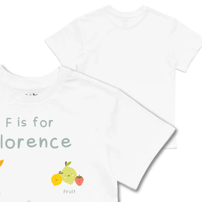 Kids TSHIRT Main Image Front and Back_White frontback back view