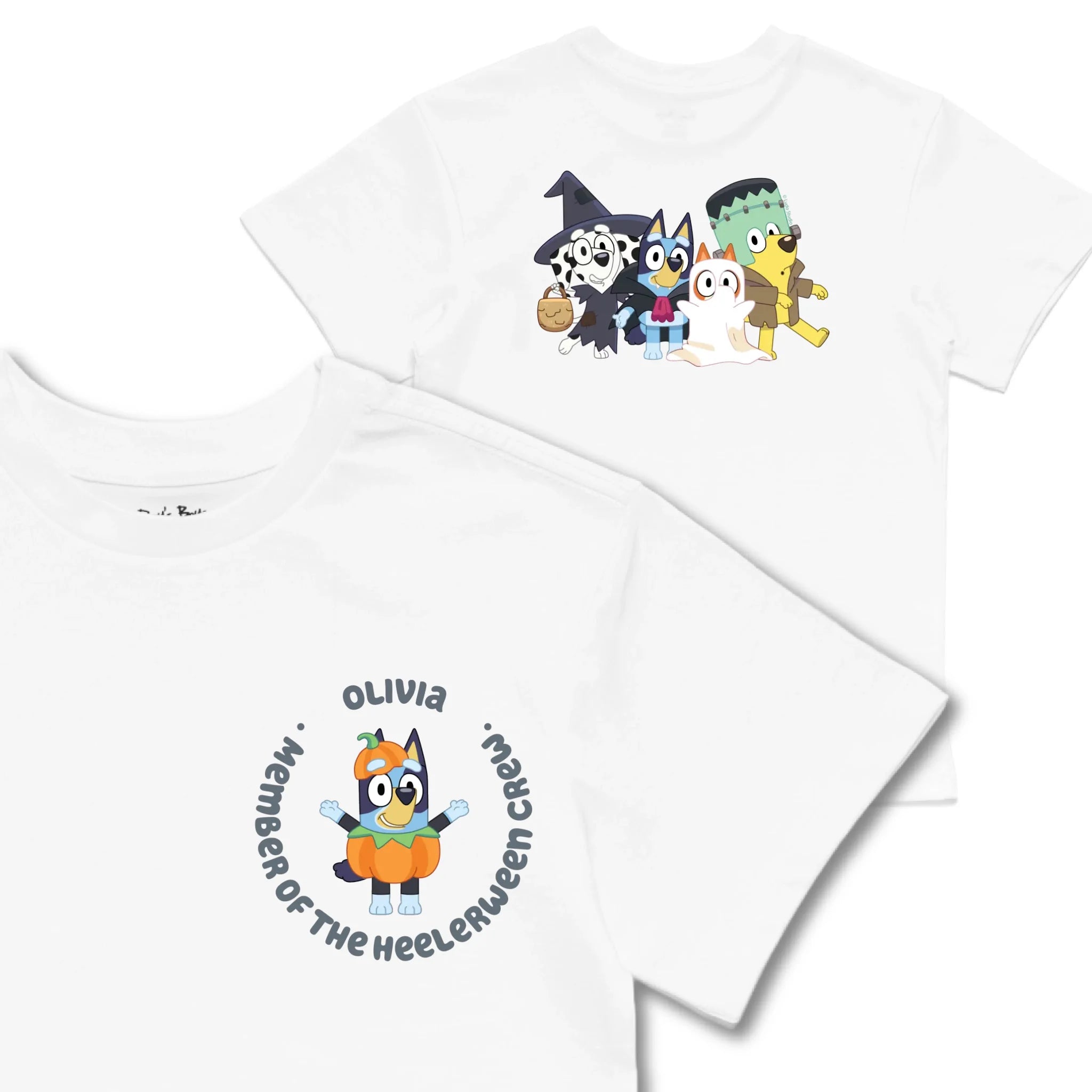 Kids TSHIRT Main Image Front and Back_White frontback back view