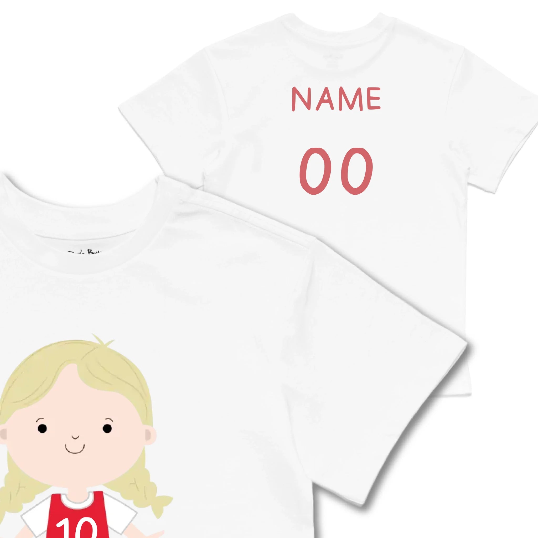 Kids TSHIRT Main Image Front and Back_White frontback back view