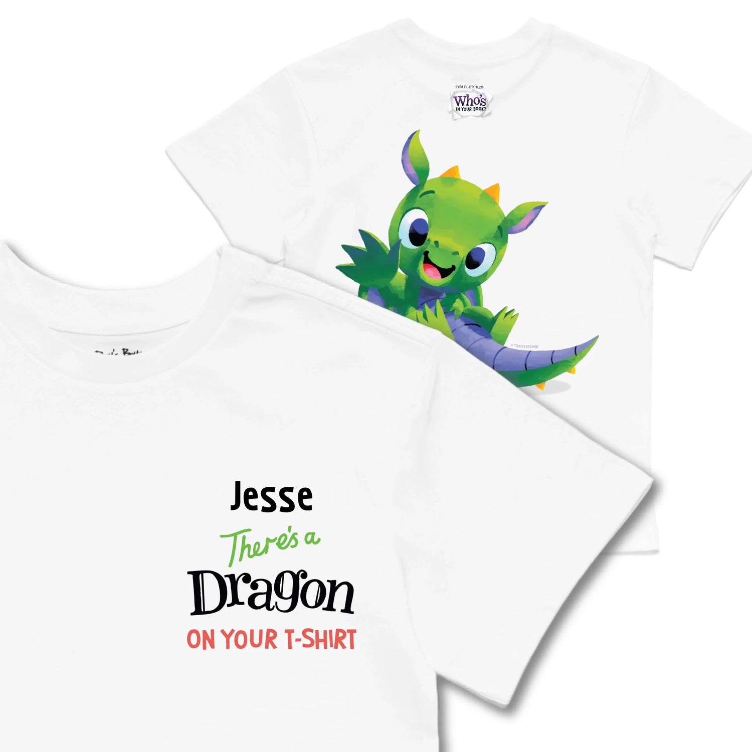 Kids TSHIRT Main Image Front and Back_White frontback back view