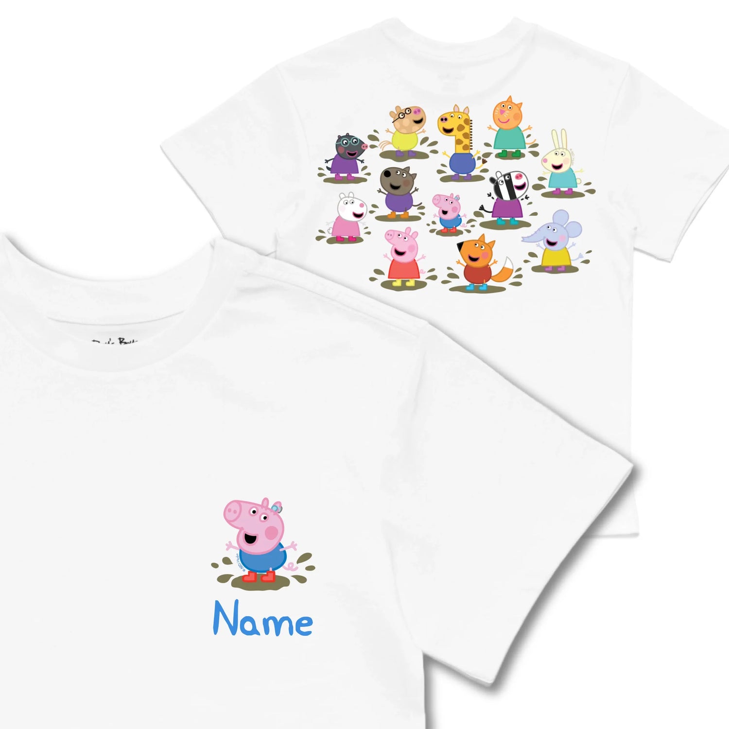 Kids TSHIRT Main Image Front and Back_White frontback back view