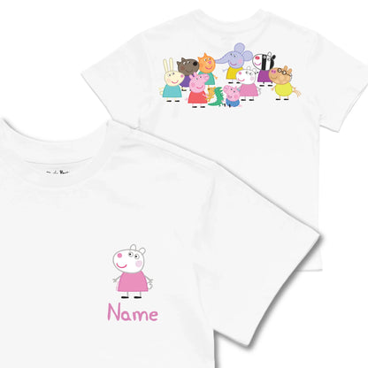 Kids TSHIRT Main Image Front and Back_White frontback back view