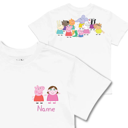 Kids TSHIRT Main Image Front and Back_White frontback back view