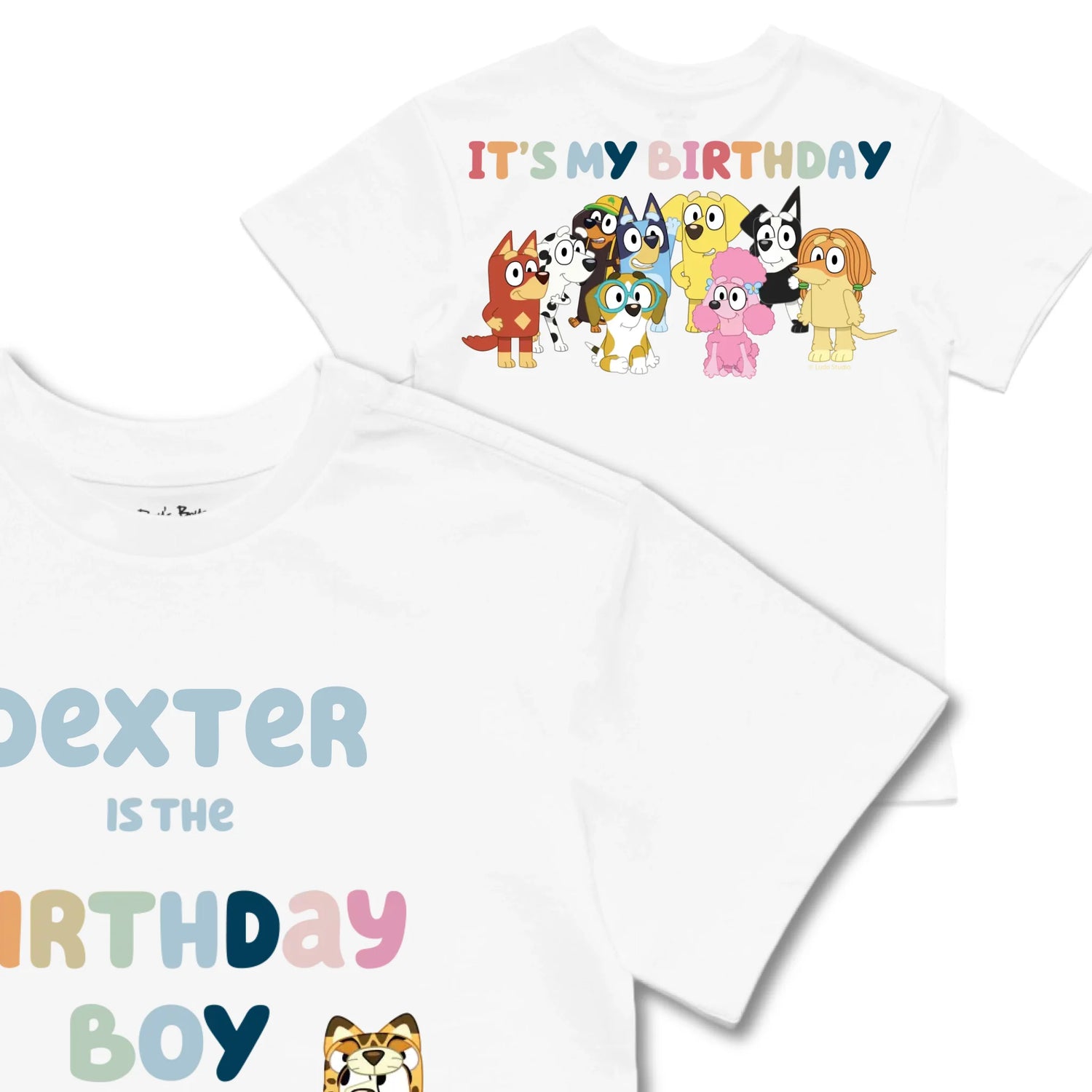 Kids TSHIRT Main Image Front and Back_White frontback back view