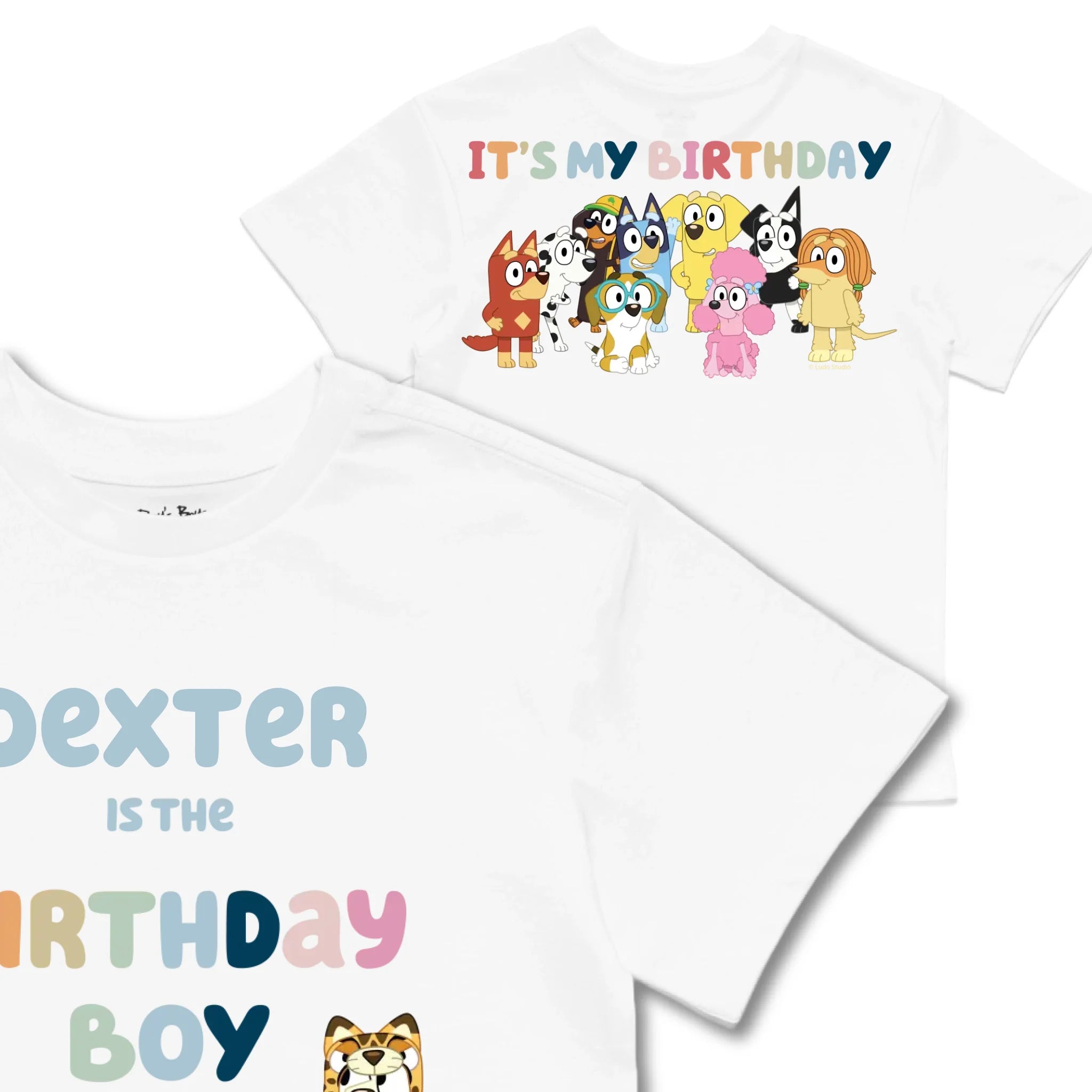 Kids TSHIRT Main Image Front and Back_White frontback back view