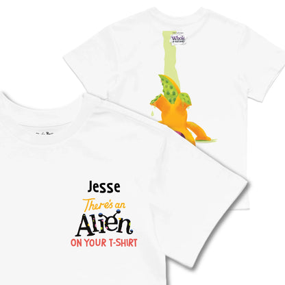 Kids TSHIRT Main Image Front and Back_White frontback back view